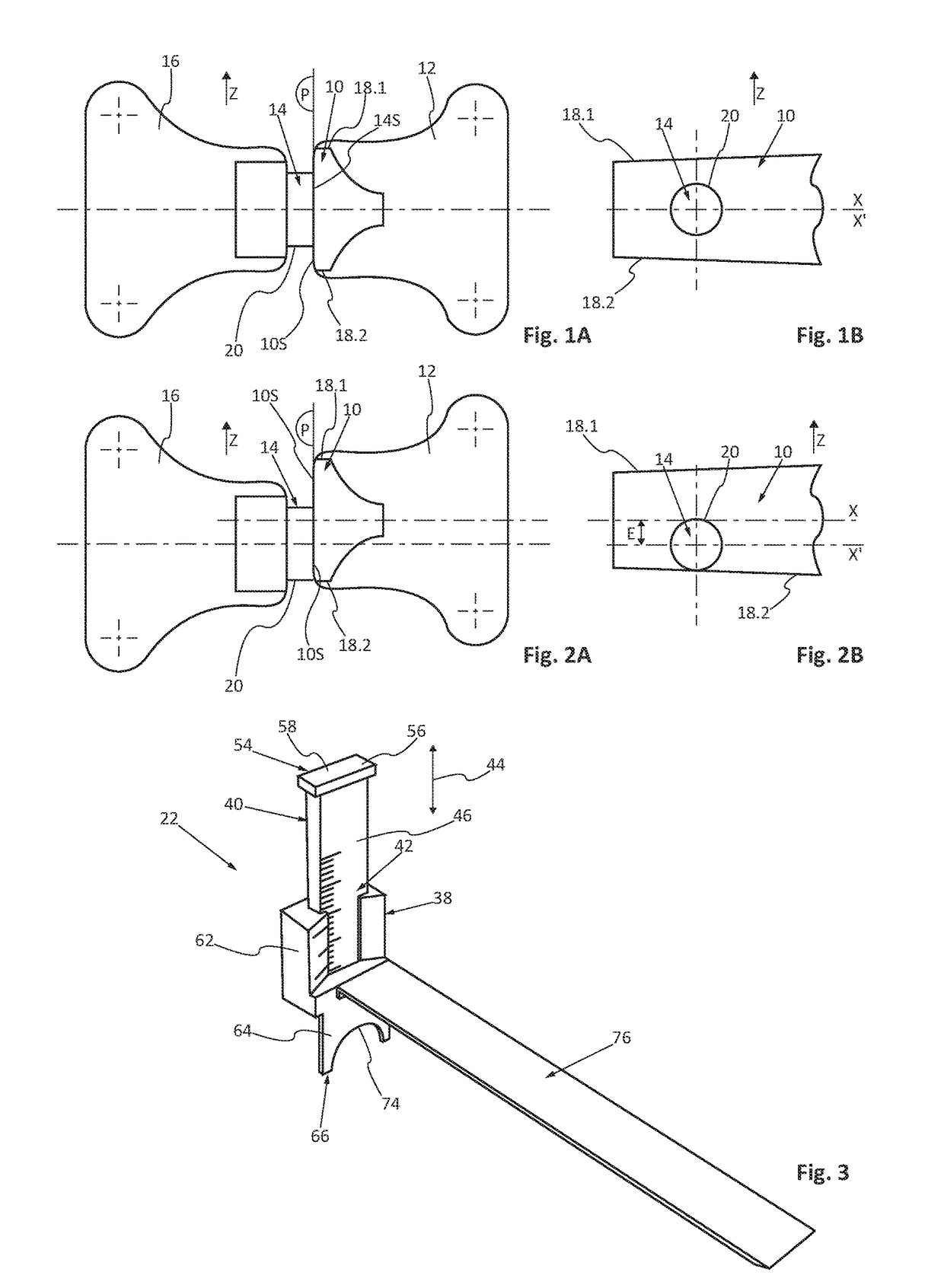 Method for controlling an offset between two stops and tool for controlling an offset between two stops