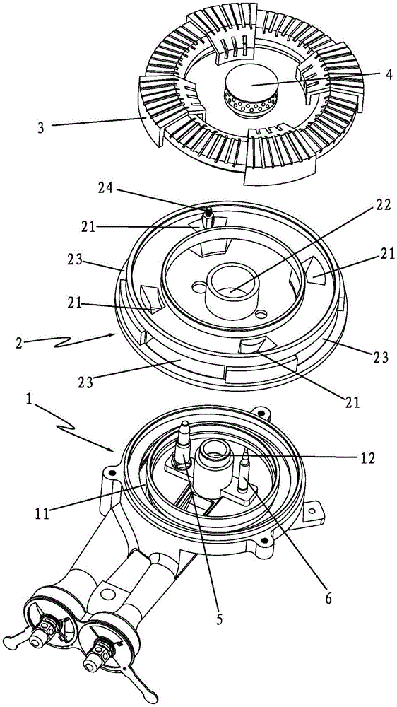 Burner of gas cooker