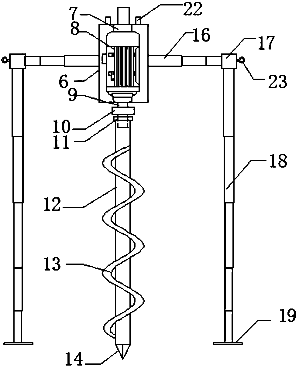 Trenching device for urban road construction