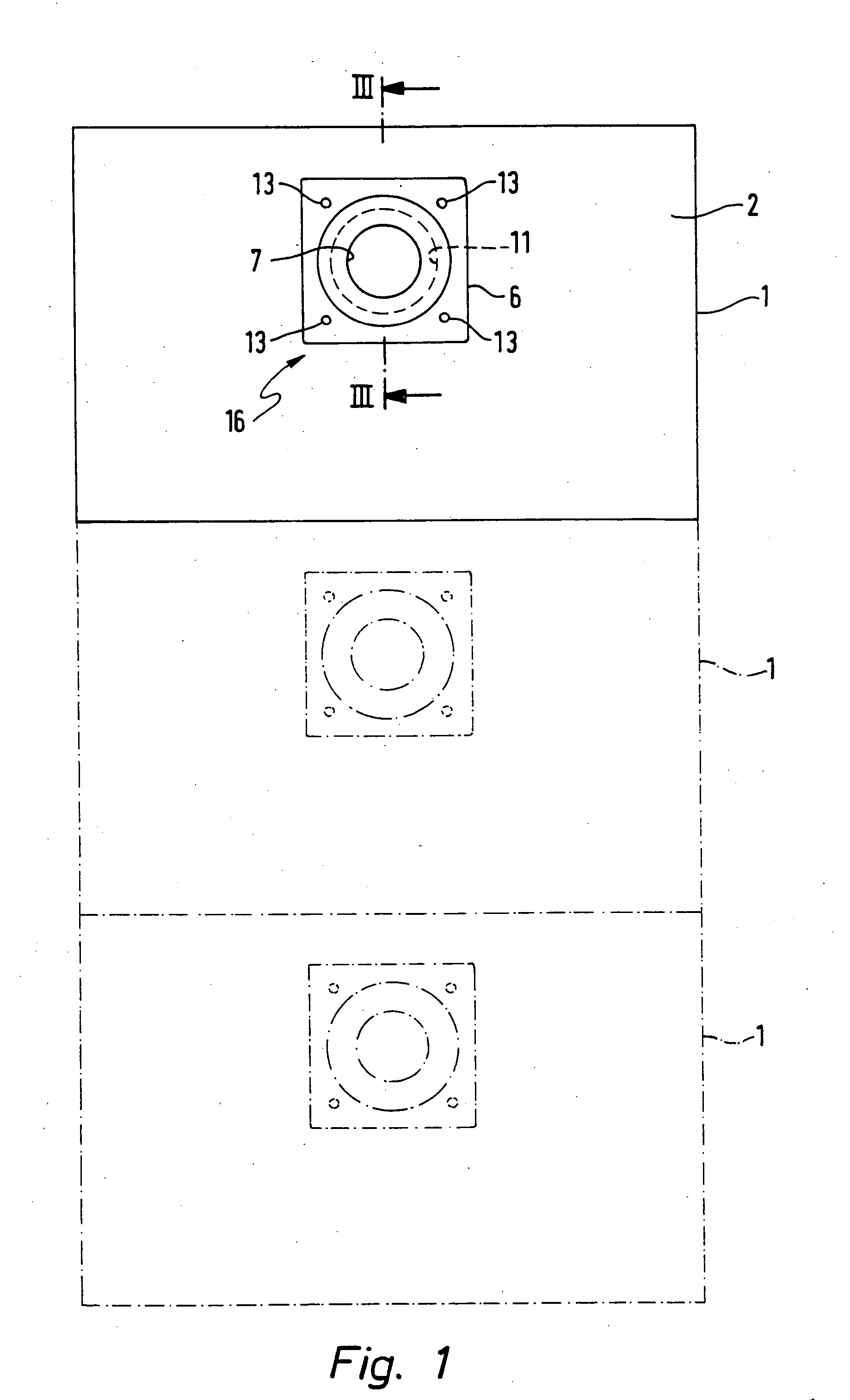 Dust filter bag and an associated adapter plate