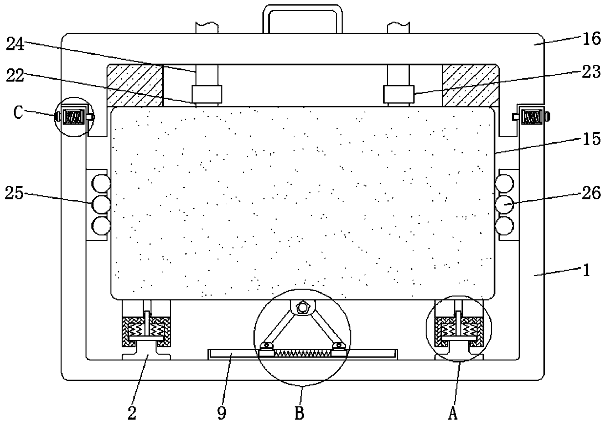 Anti-shock and anti-falling forklift battery