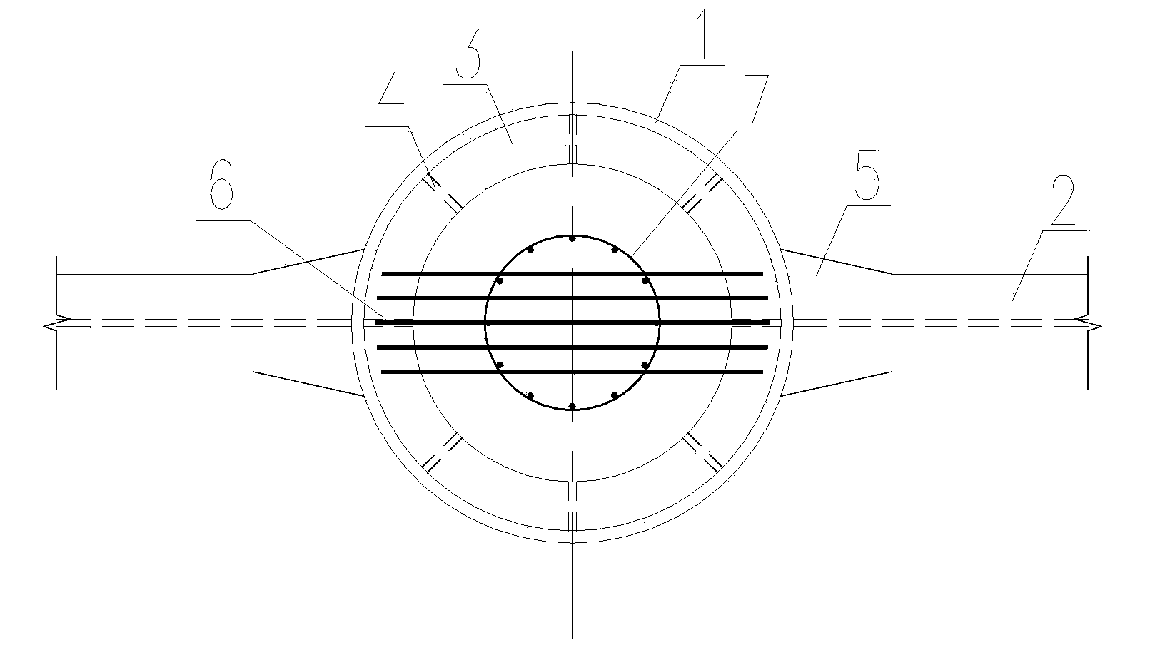 Joint of concrete-filled steel-tubular column and steel beam and architectural structure system