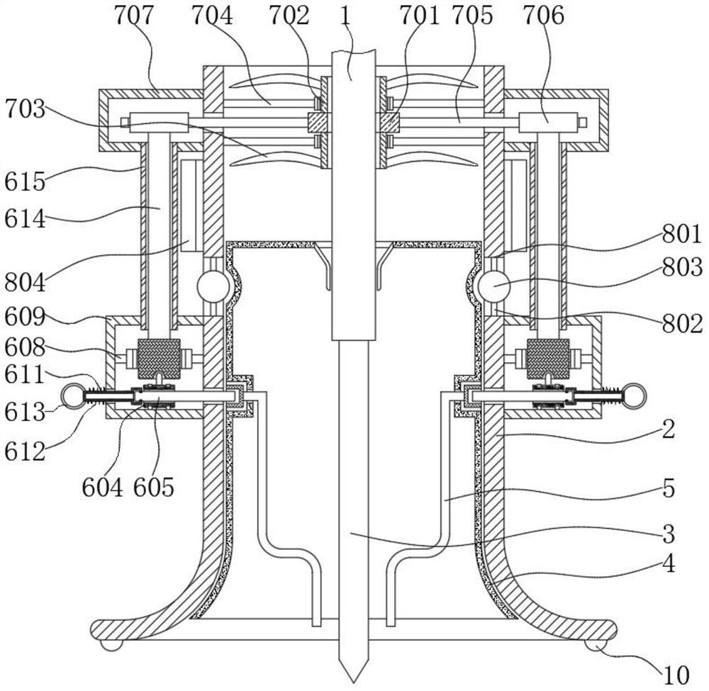 A high-efficiency self-cleaning punching device for hardware processing