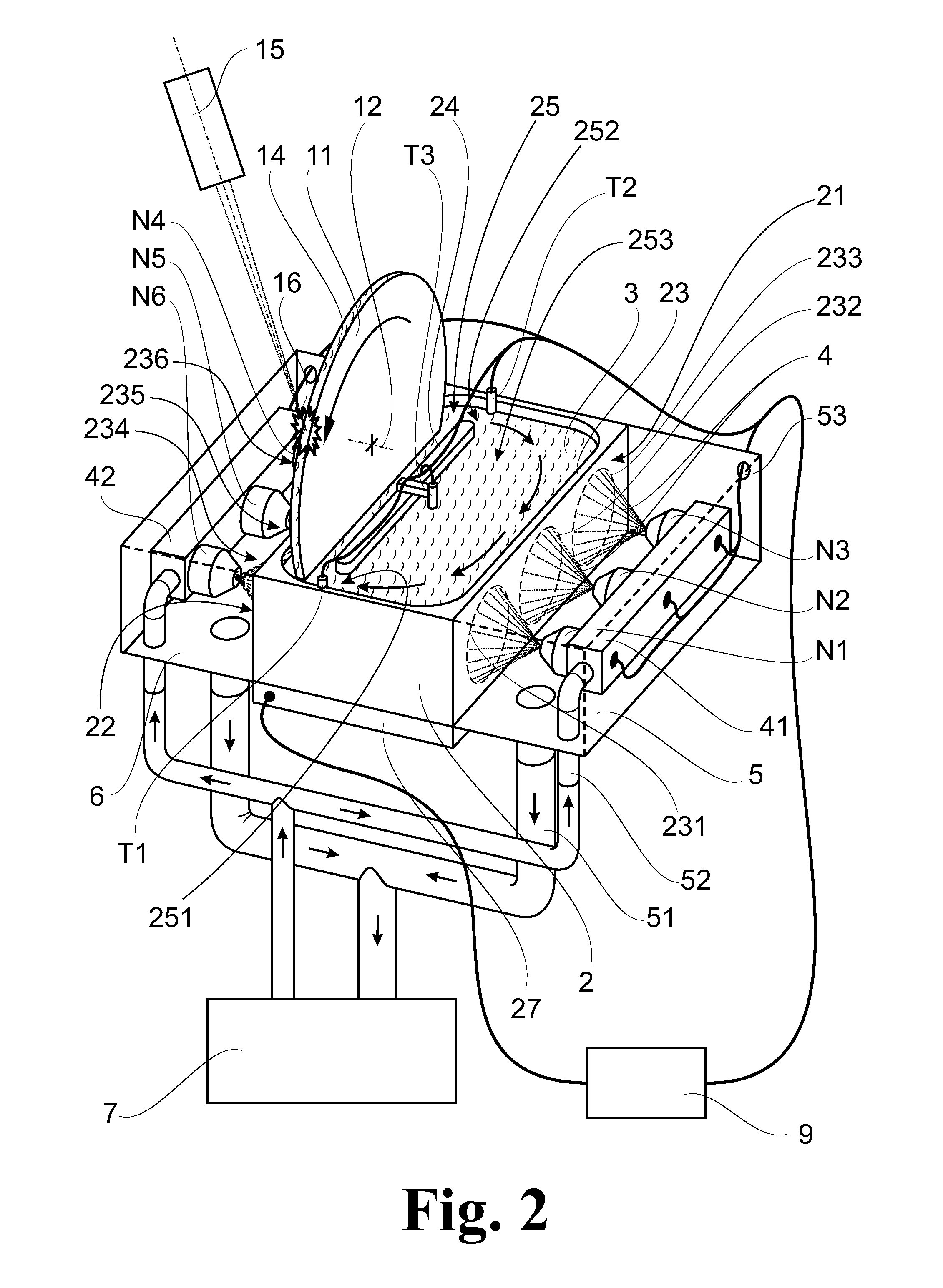 Arrangement and method for cooling a plasma-based radiation source