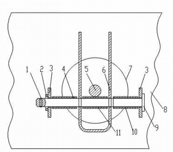 Wagon brake pull rod limiting carrier