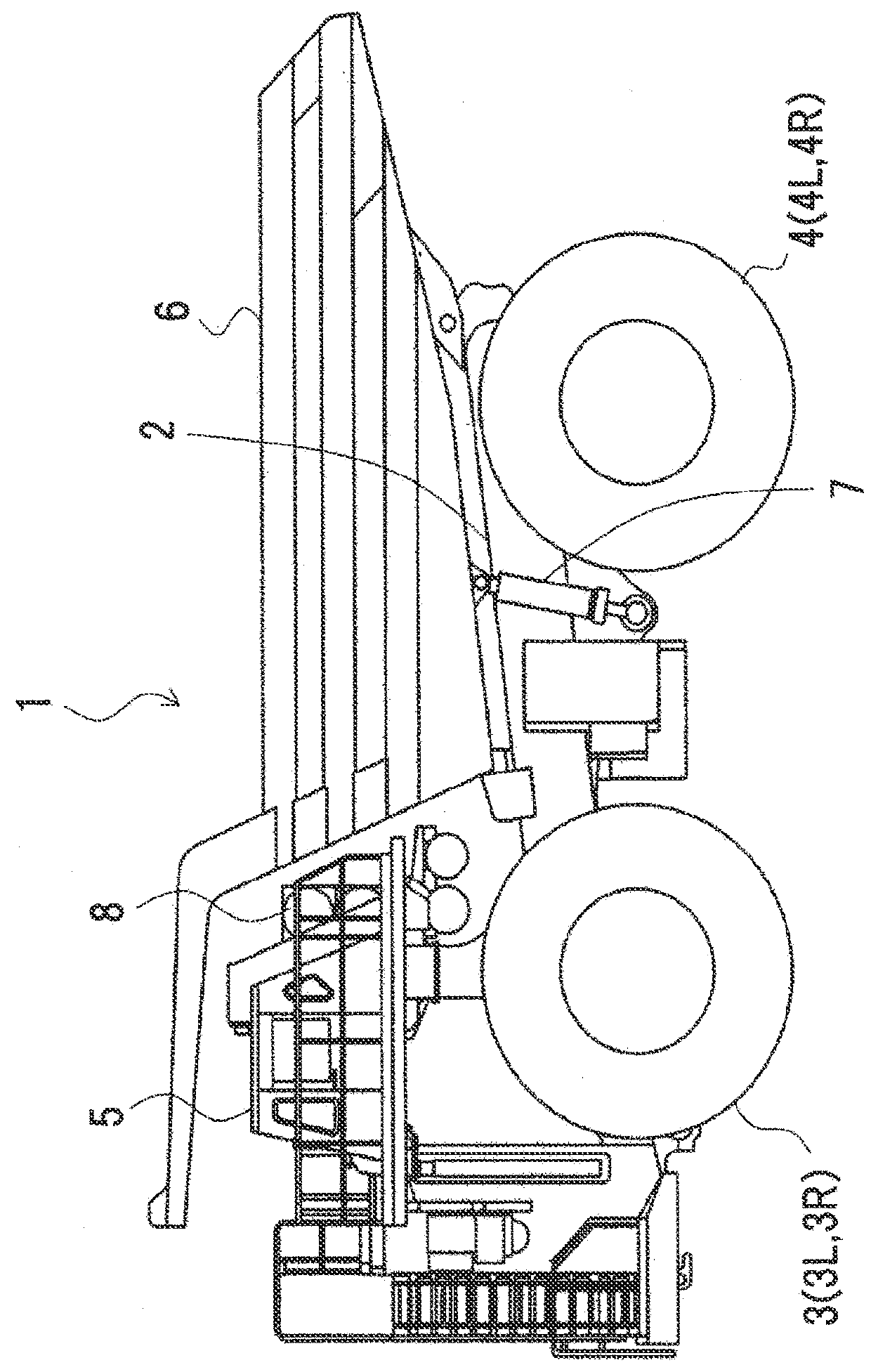 Regenerative braking device and dump truck