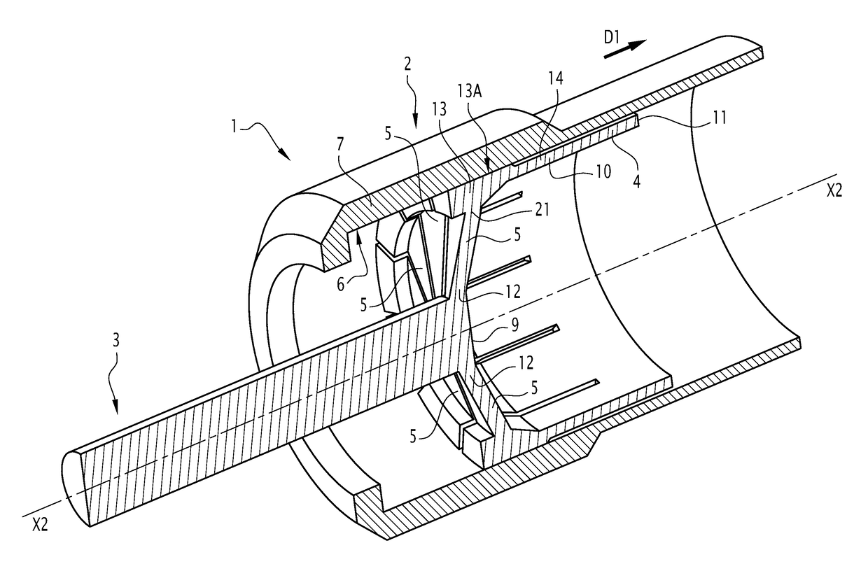 Force-shunting device and mechanical actuator comprising such a device