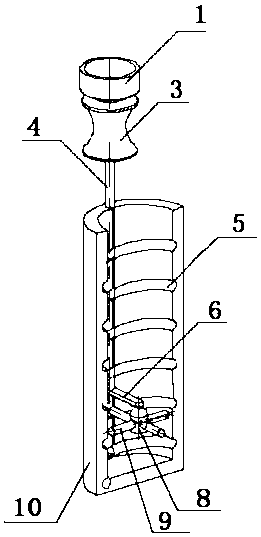 A hand-propelled mixer