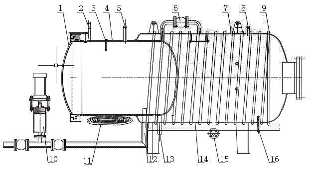 High-frequency induction type dewaxing kettle with wax-water separation function