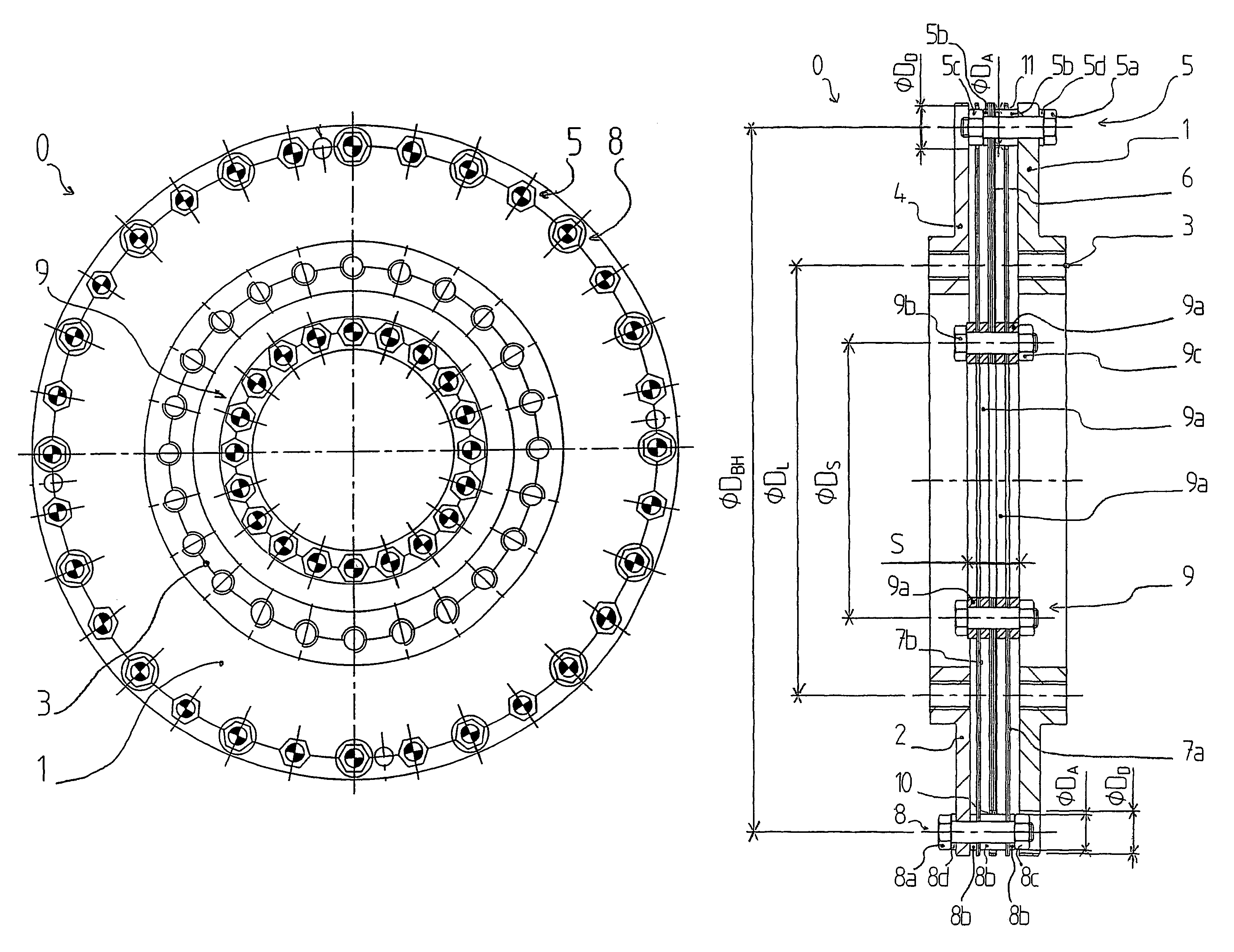 Membrane coupling in a compact design