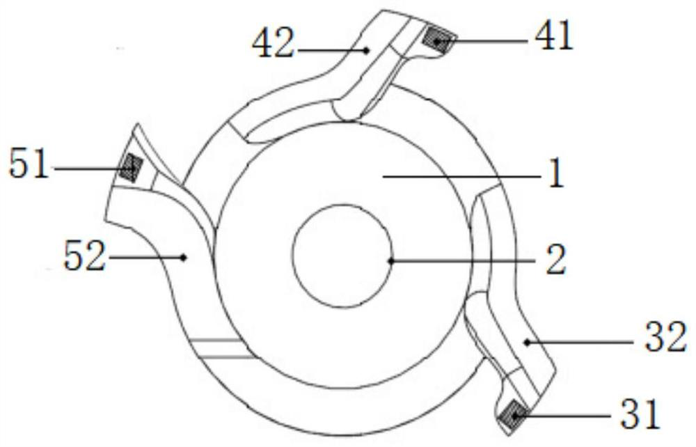 A defect inspection tool for the outer edge of a turbocharger impeller blade and an inspection method thereof