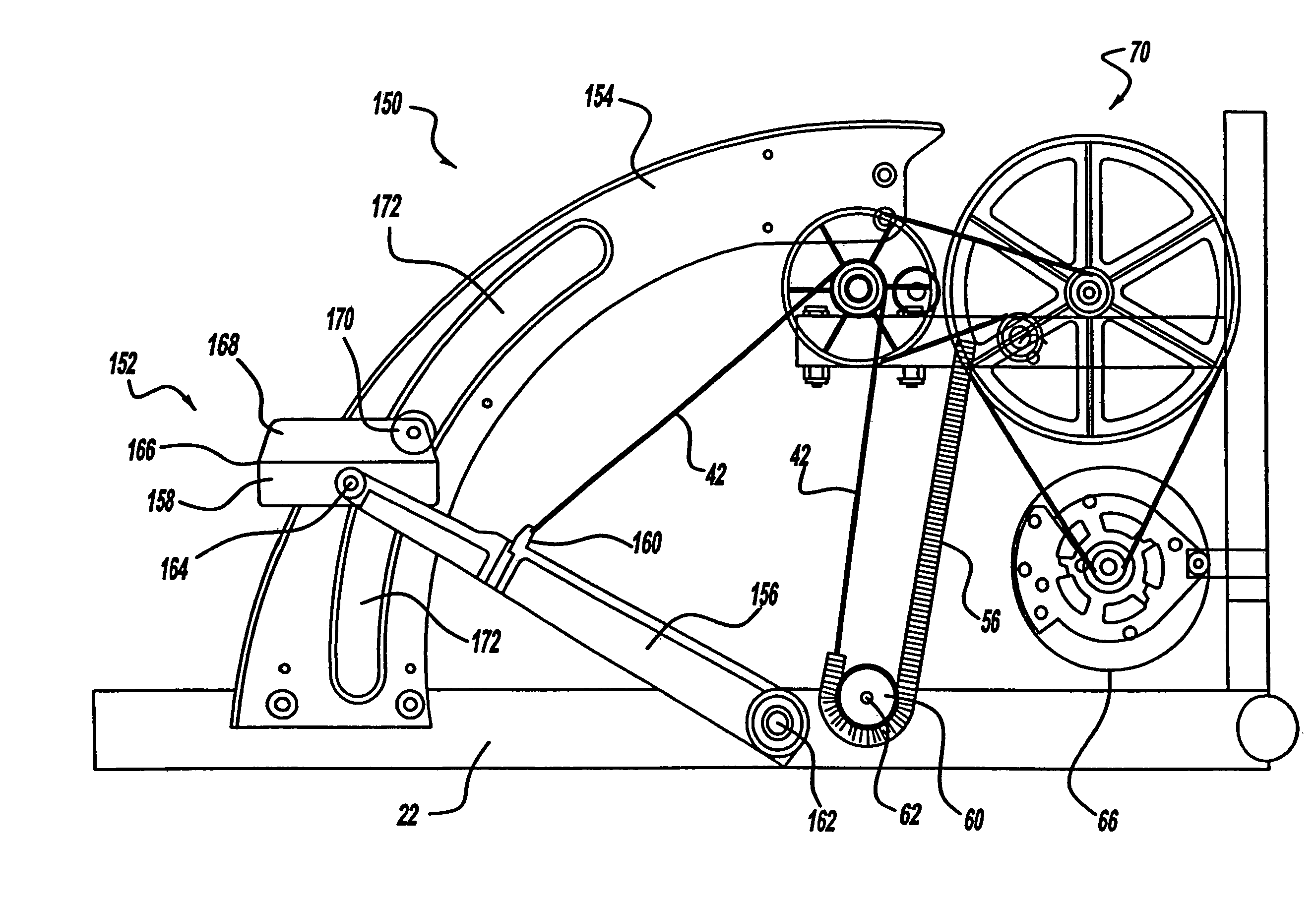 Stairclimber apparatus pedal mechanism