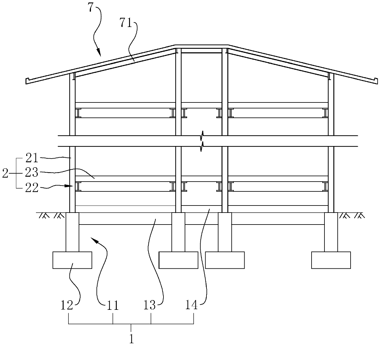 Prefabricated steel structure civil school building