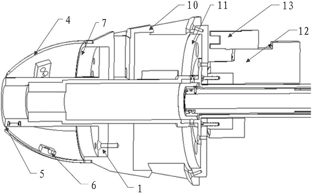 Buffering despinning damping device for satellite docking