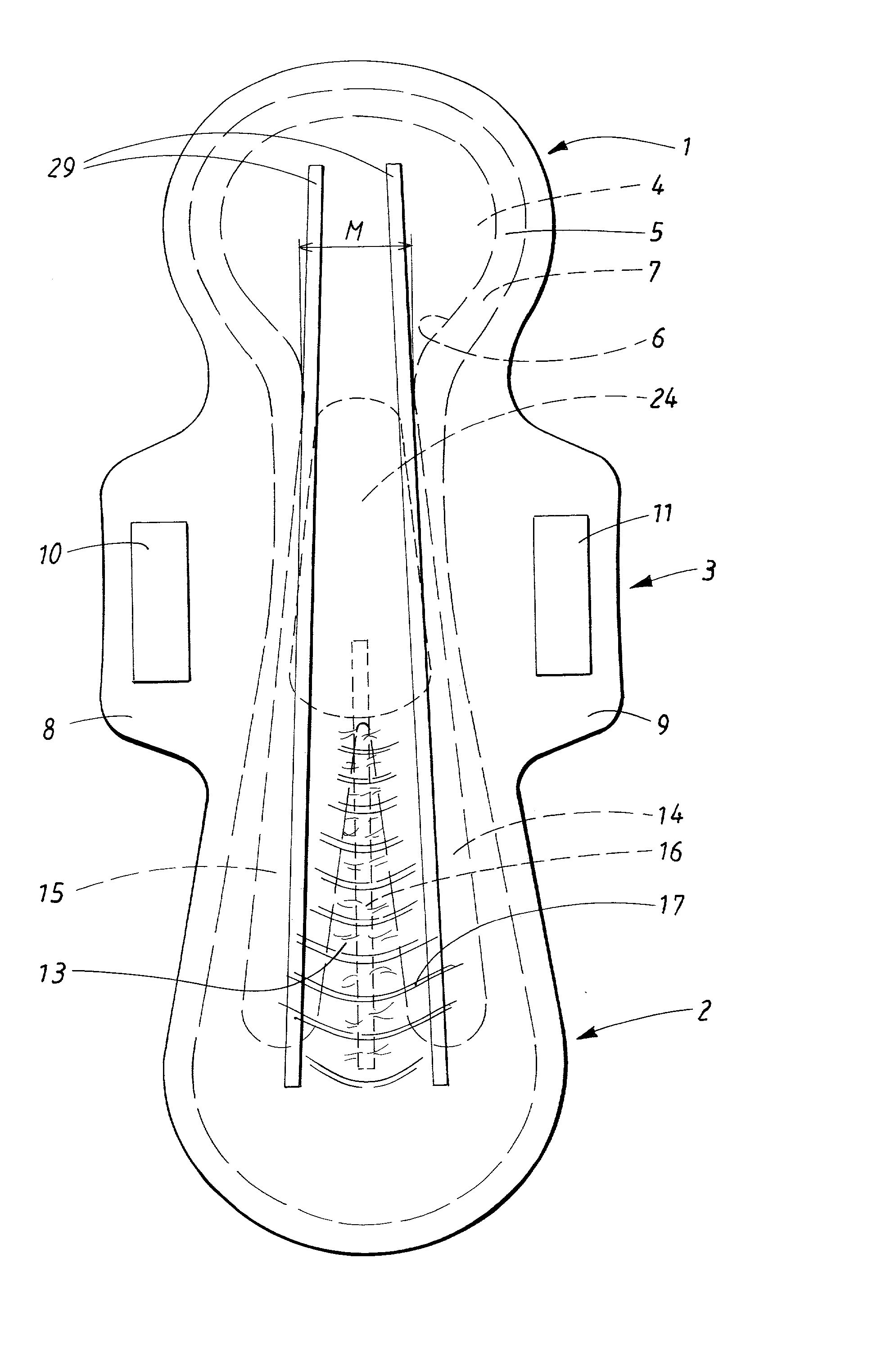 Absorbent product with improved fit