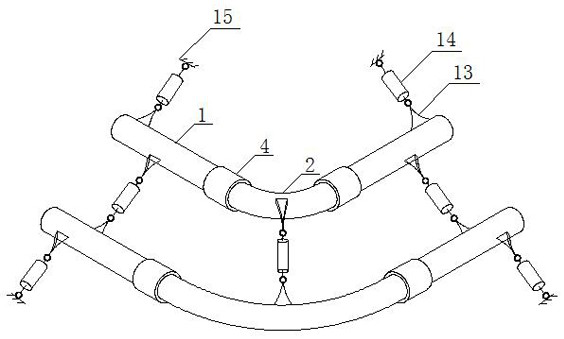 Structural system and construction method of integrated flat cavity pipeline for oil and gas multiphase transportation