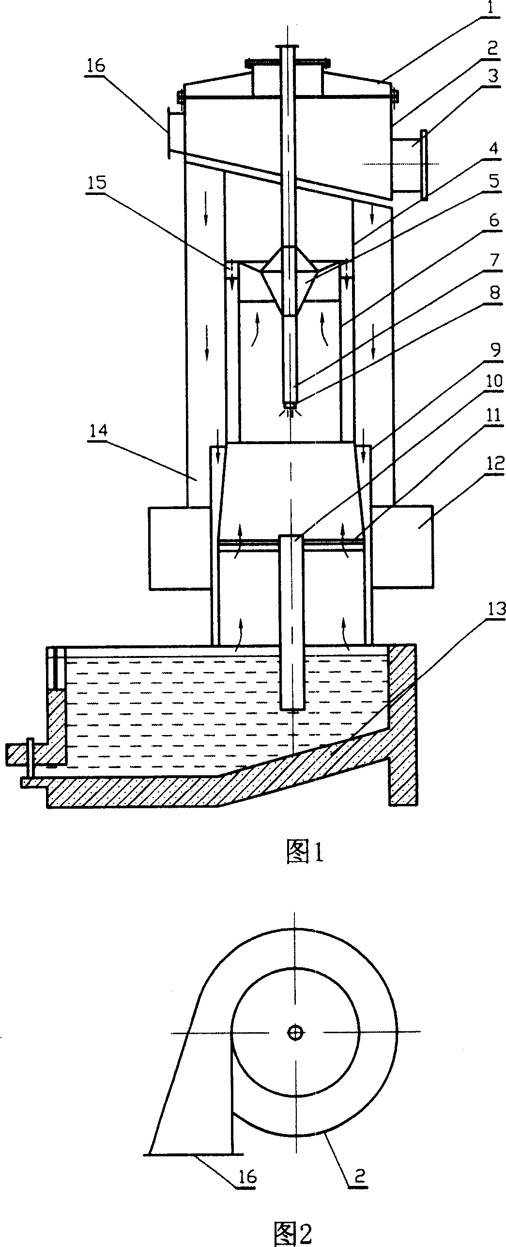 Integration dust-removing and desulfurizing device