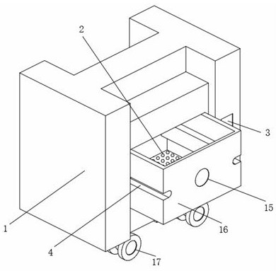 Embedded installation type mobile power distribution cabinet