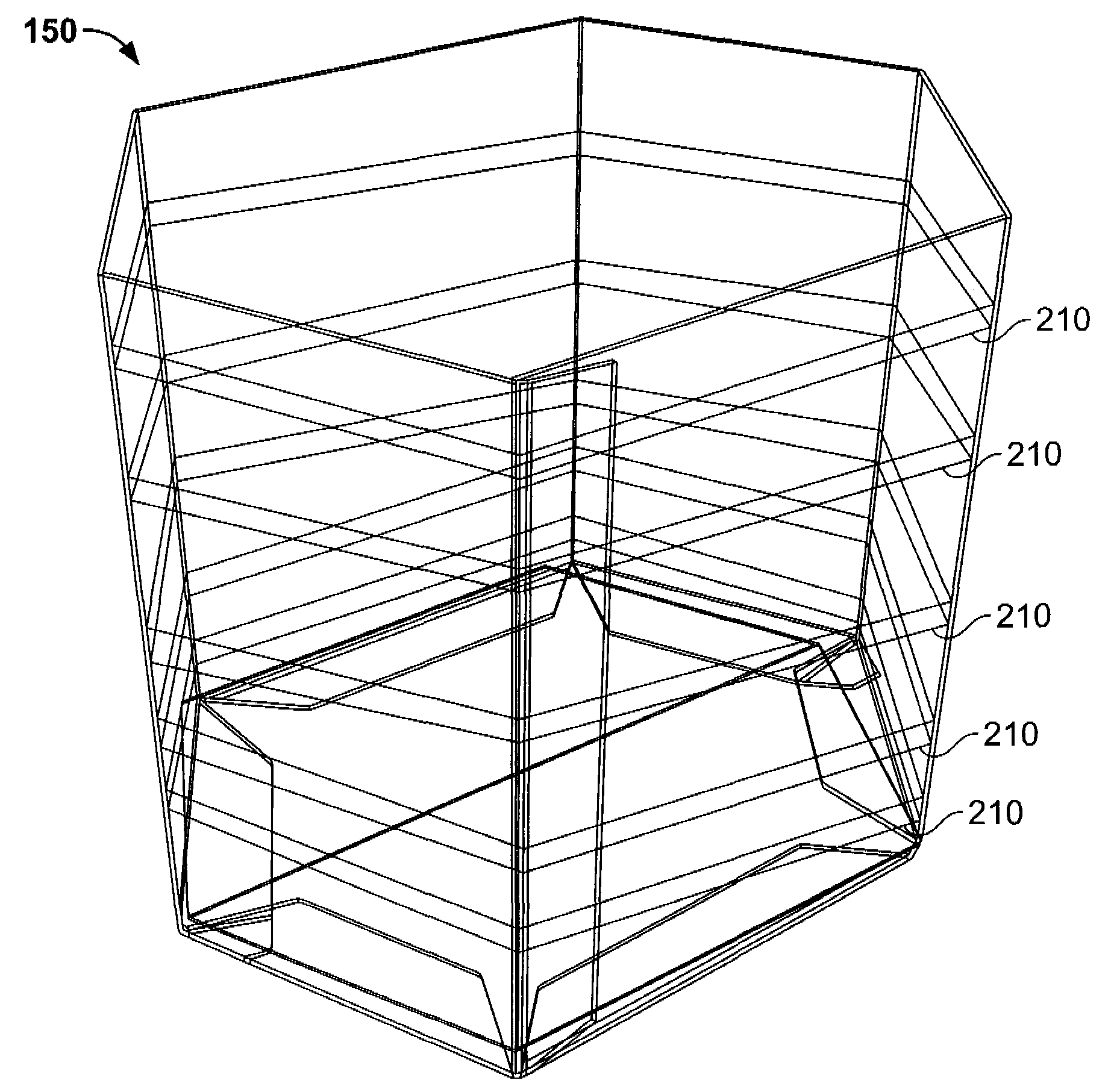 Collapsible bulk bin and methods for constructing the same