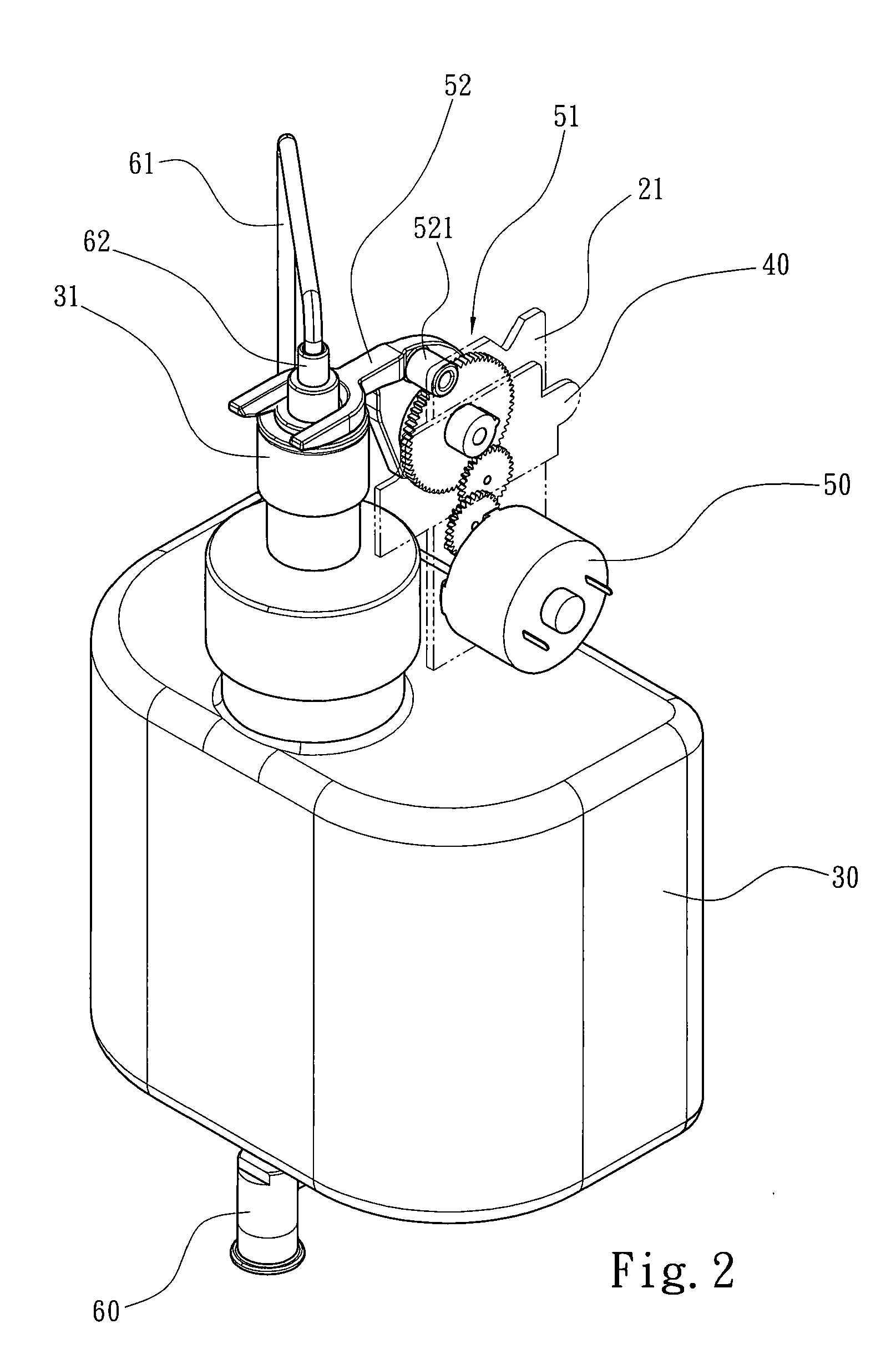 Structure of automatic foam soap dispenser