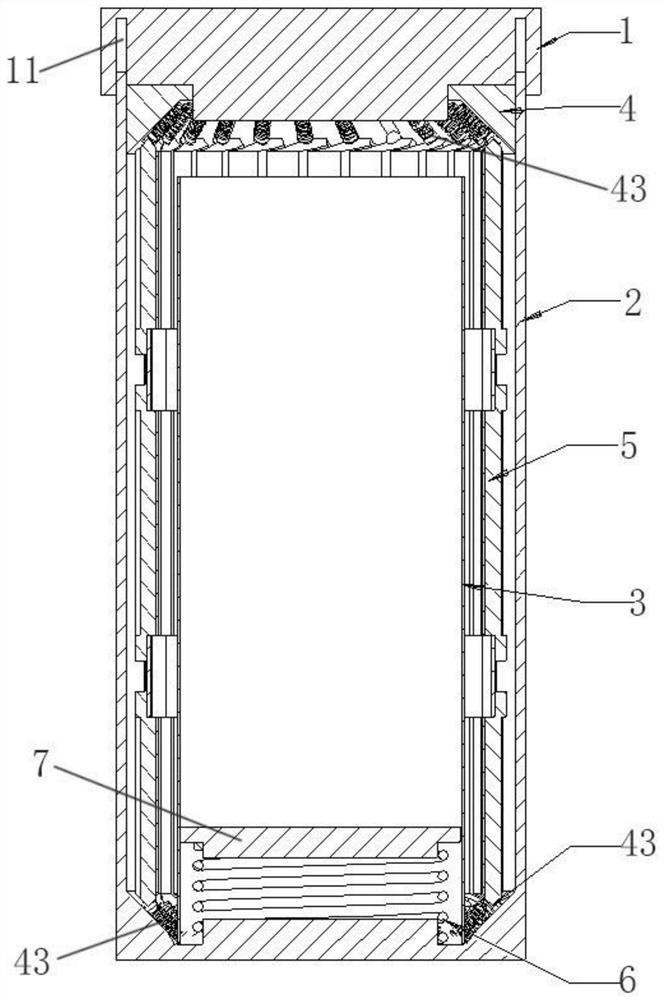 A storage container with variable inner diameter to achieve triaxial compression and locking of lunar soil samples