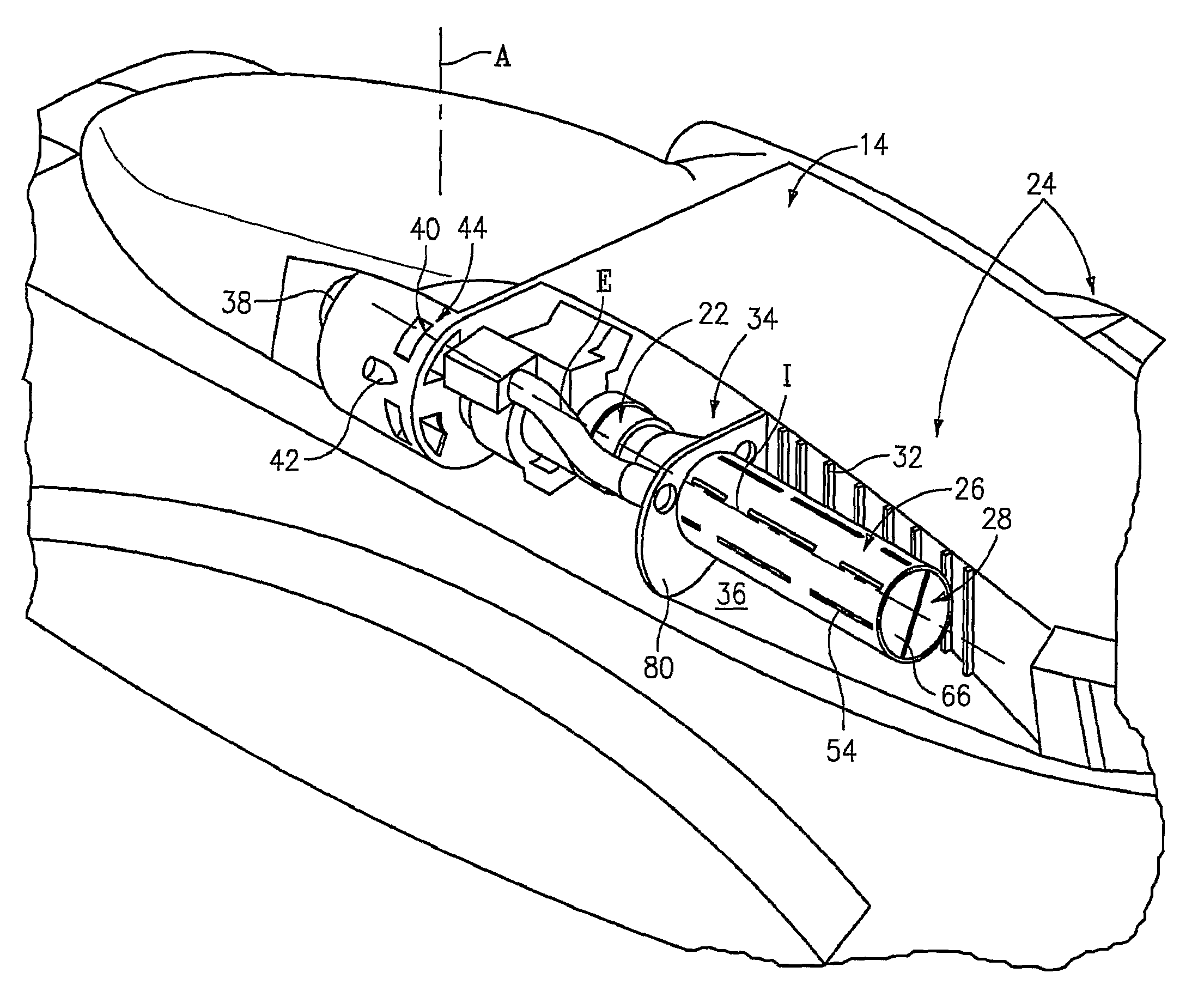 Infrared suppression system with spiral septum