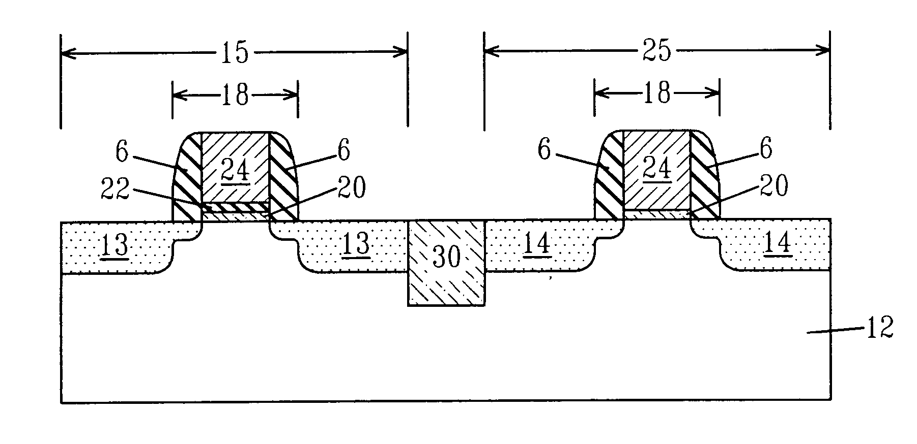 Selective implementation of barrier layers to achieve threshold voltage control in CMOS device fabrication with high k dielectrics