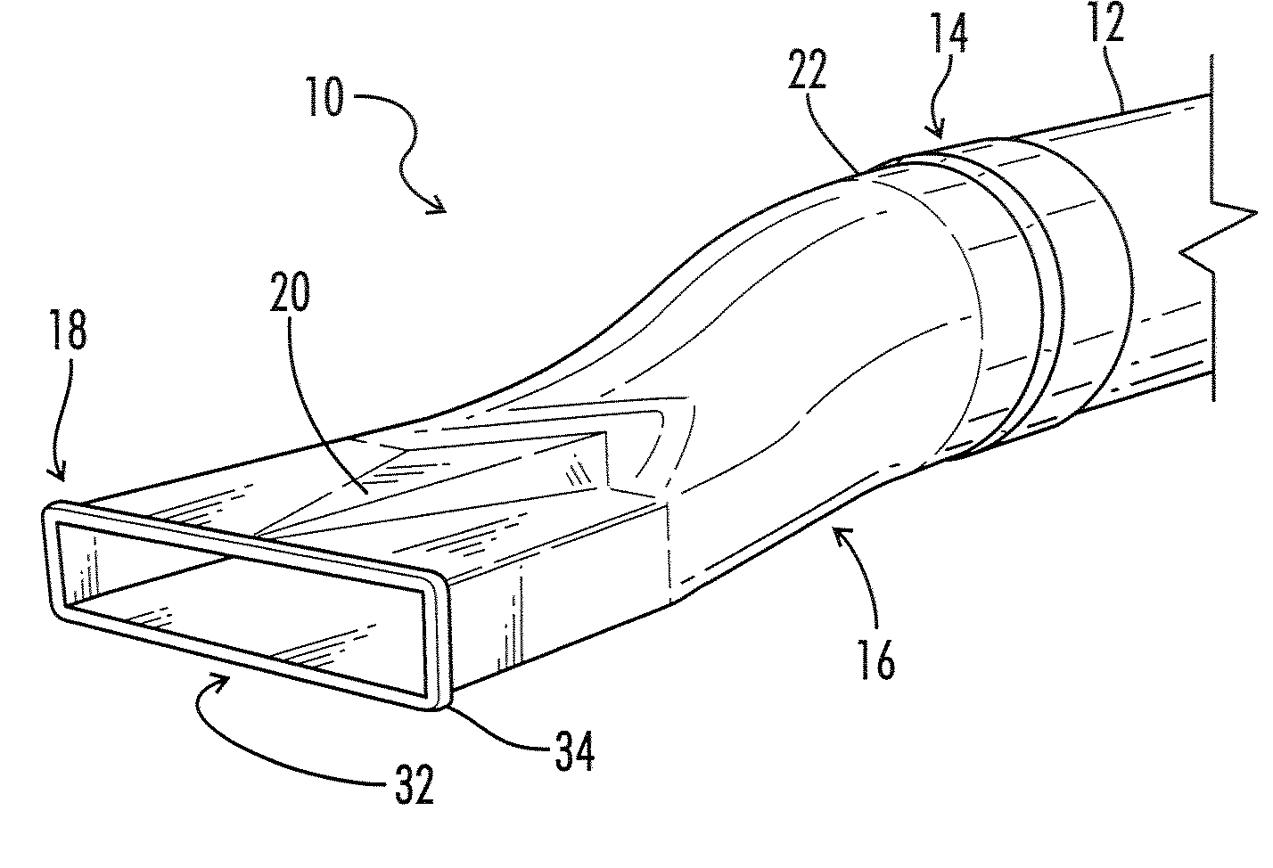 Low profile attachment for emitting water
