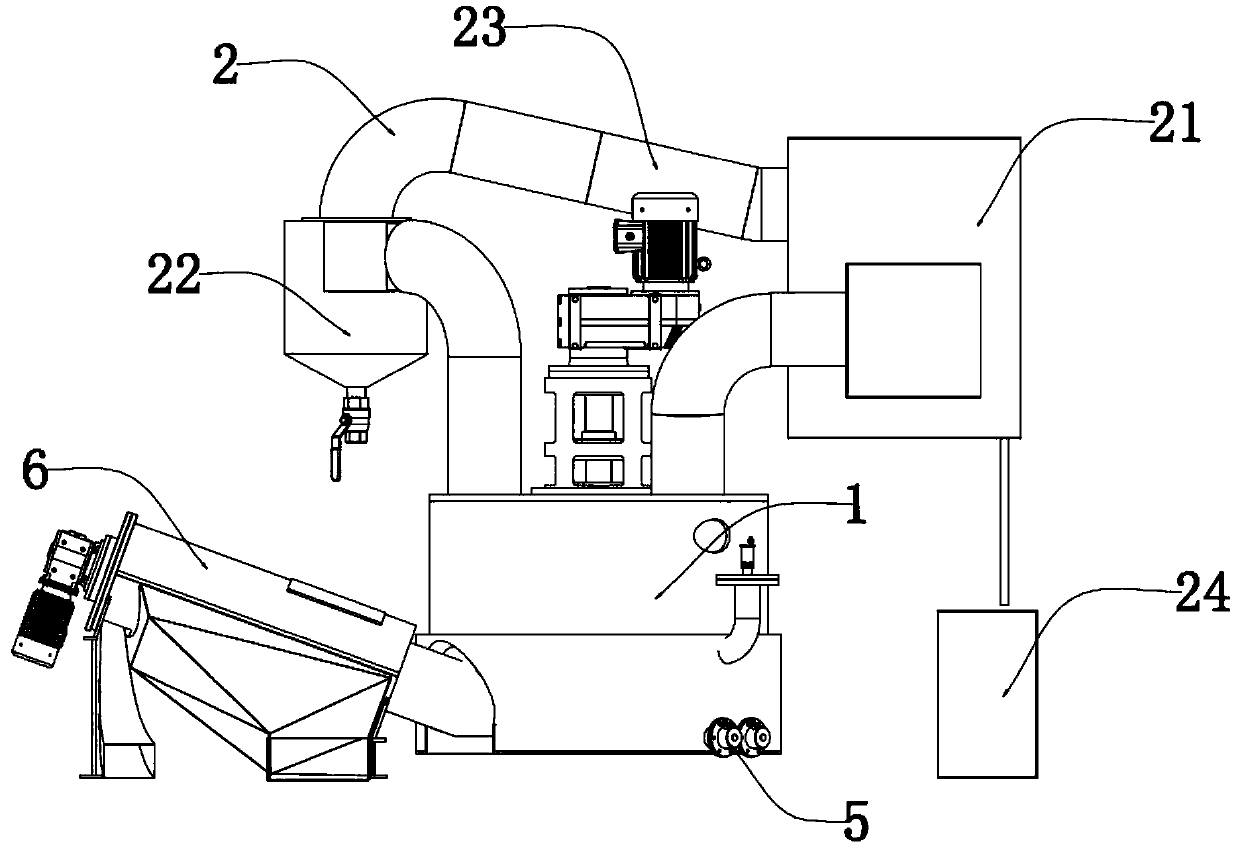 Drying system for kitchen waste treatment