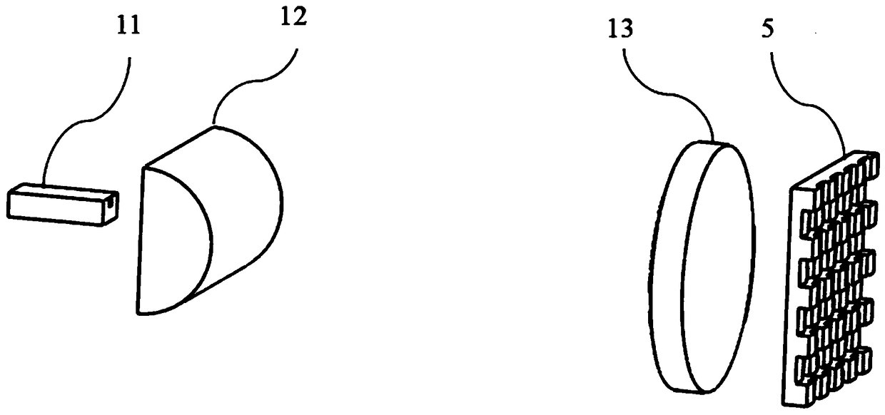 Time-multiplexed laser radar emitting system based on diffraction beam splitting element