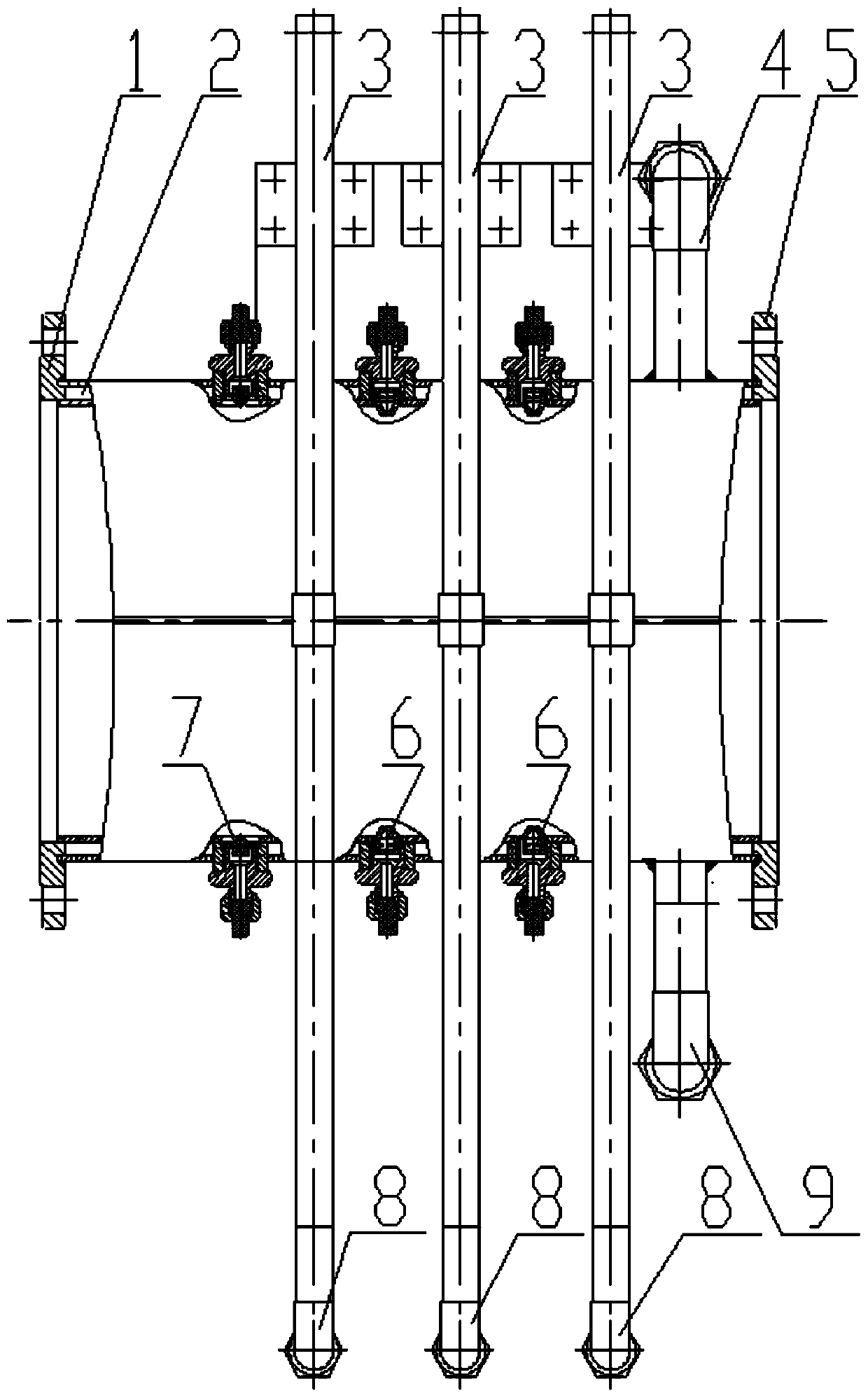 Outlet cooling section for ignition performance testing of main combustion chamber