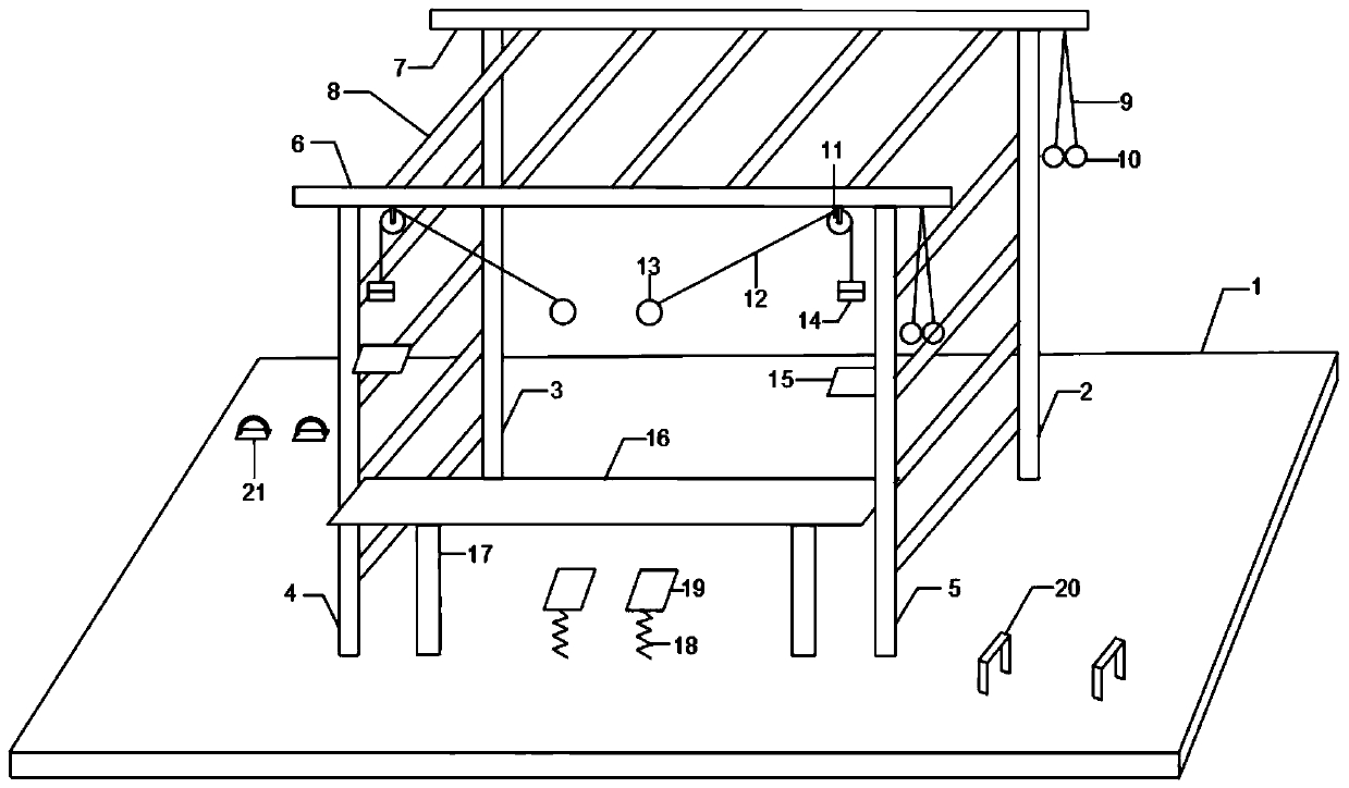 Multifunctional combination instrument for physical education practice