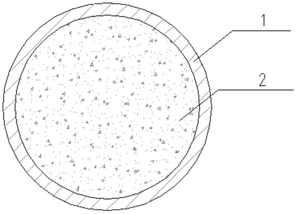 Overall sea concrete filled steel tube component and application method thereof