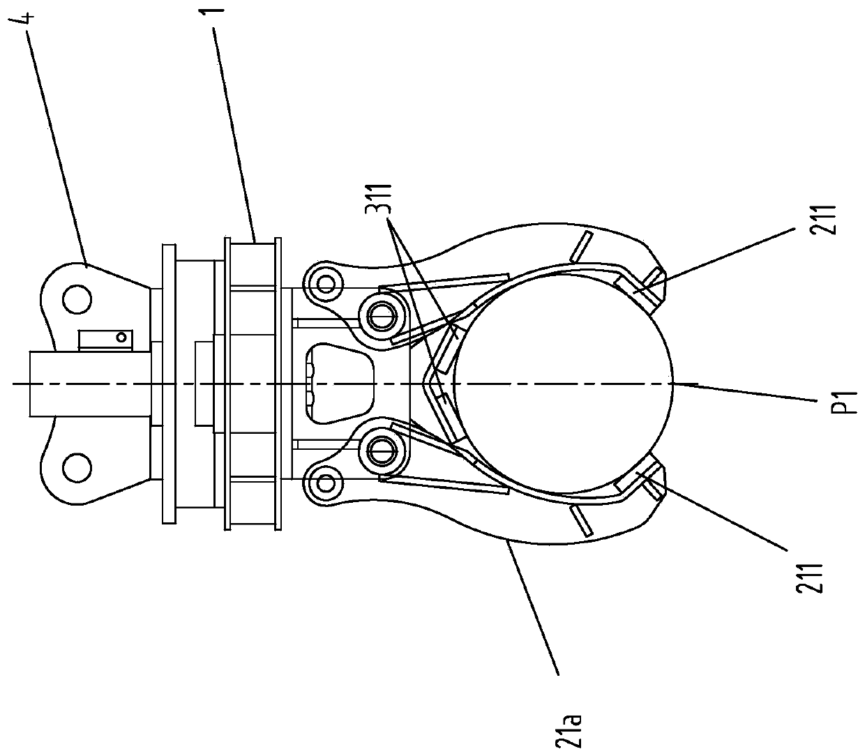 Clamp control method for unequal-diameter long rod