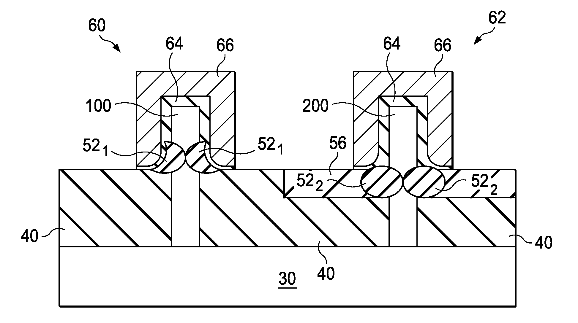 Dielectric punch-through stoppers for forming FinFETs having dual fin heights