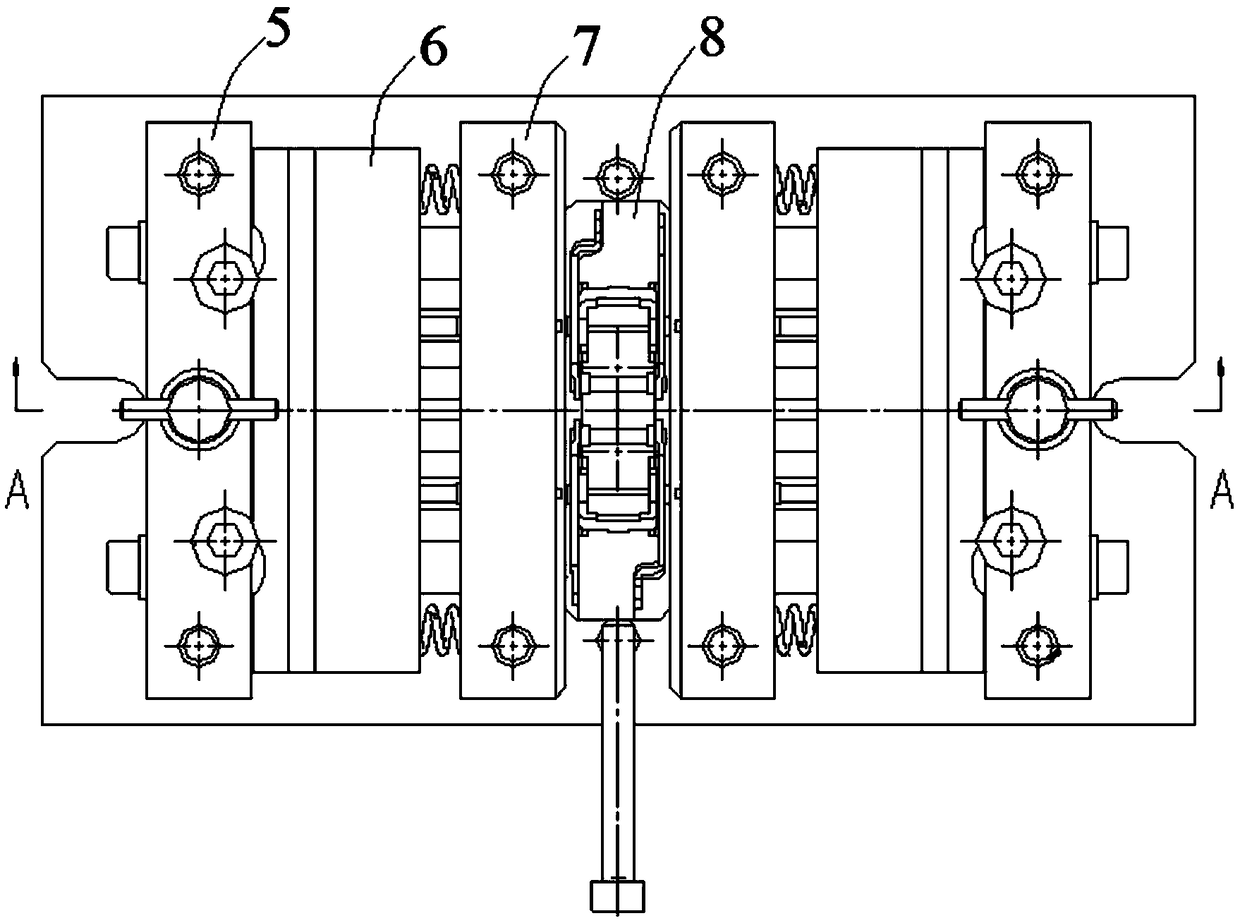 Jump button riveting and flanging integrated tooling and processing method thereof