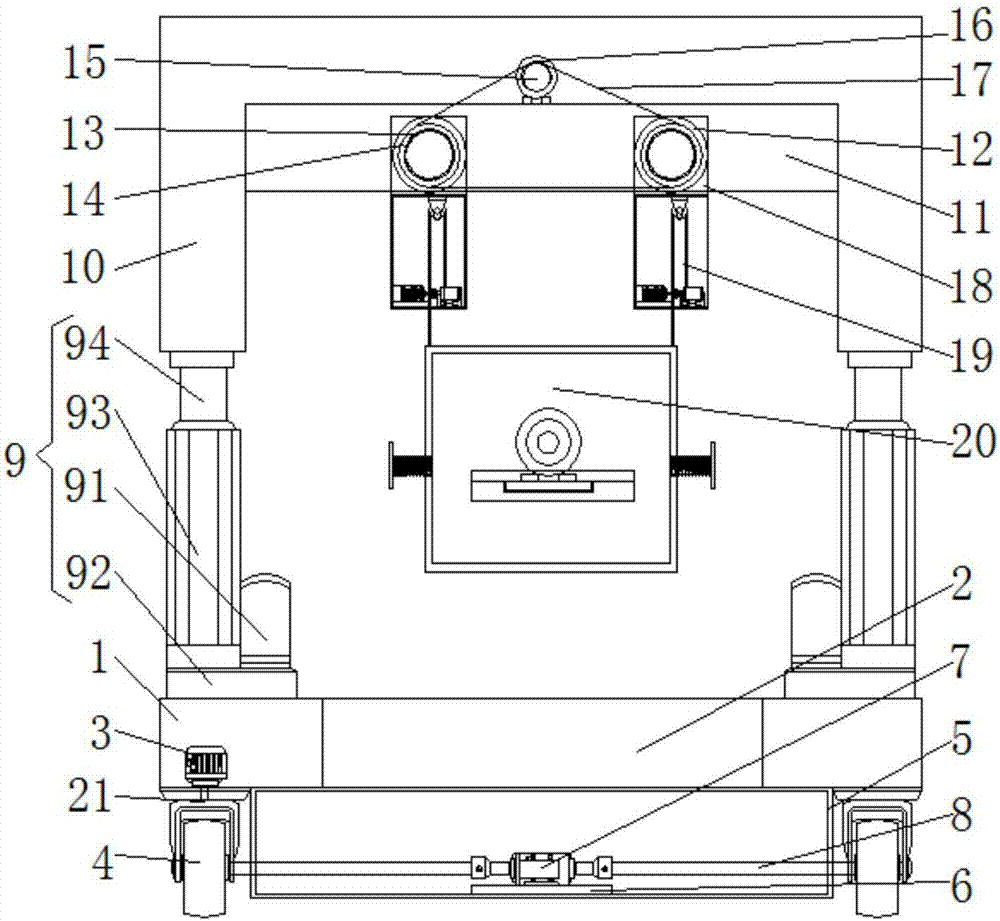 Small-sized hoisting and conveying device for municipal garden civil construction