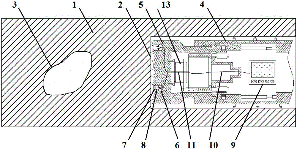 Advanced detection system and method of forward array radar mounted on cutter of TBM (tunnel boring machine)