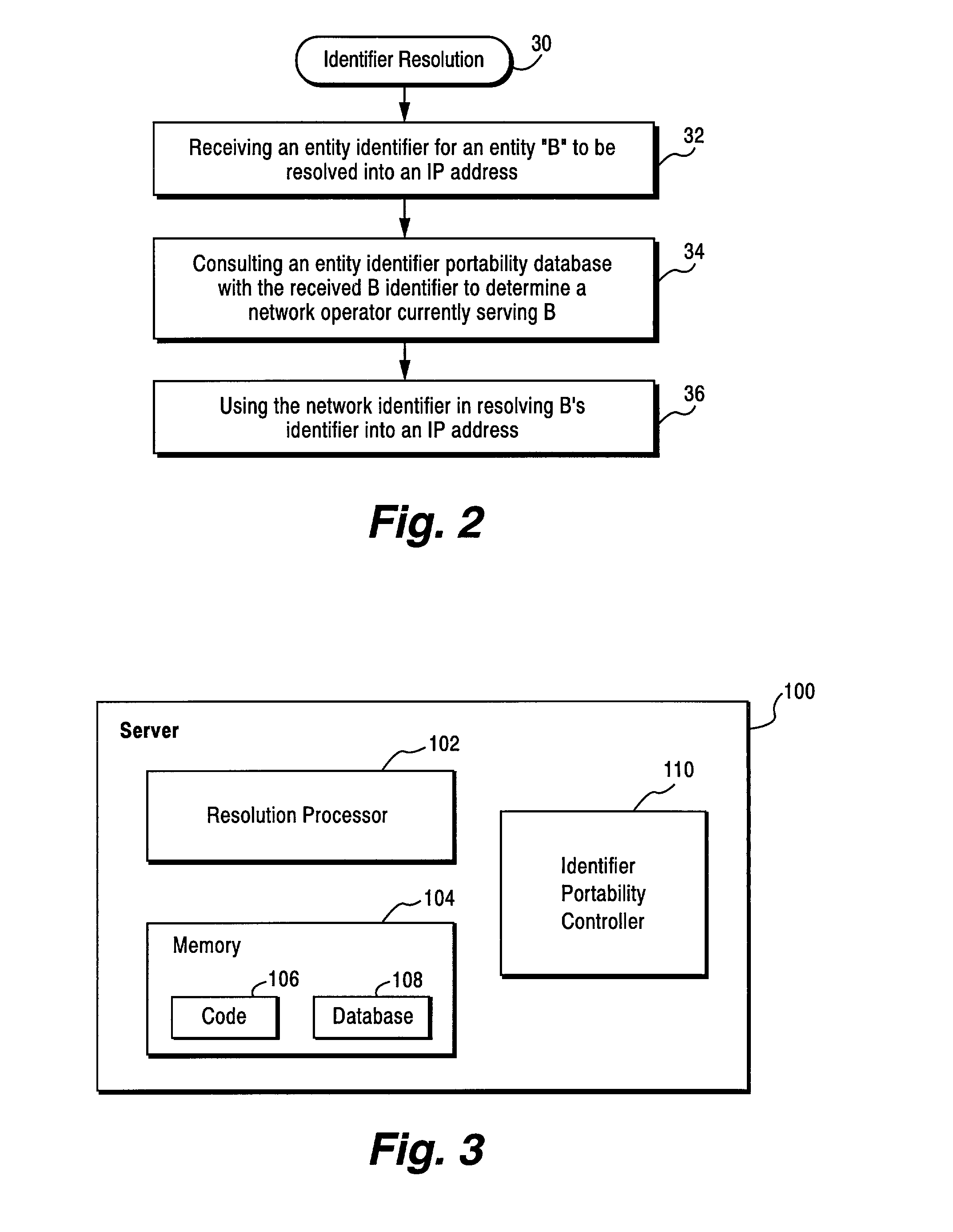 Method and apparatus for resolving an entity identifier into an internet address using a domain name system (DNS) server and an entity identifier portability database