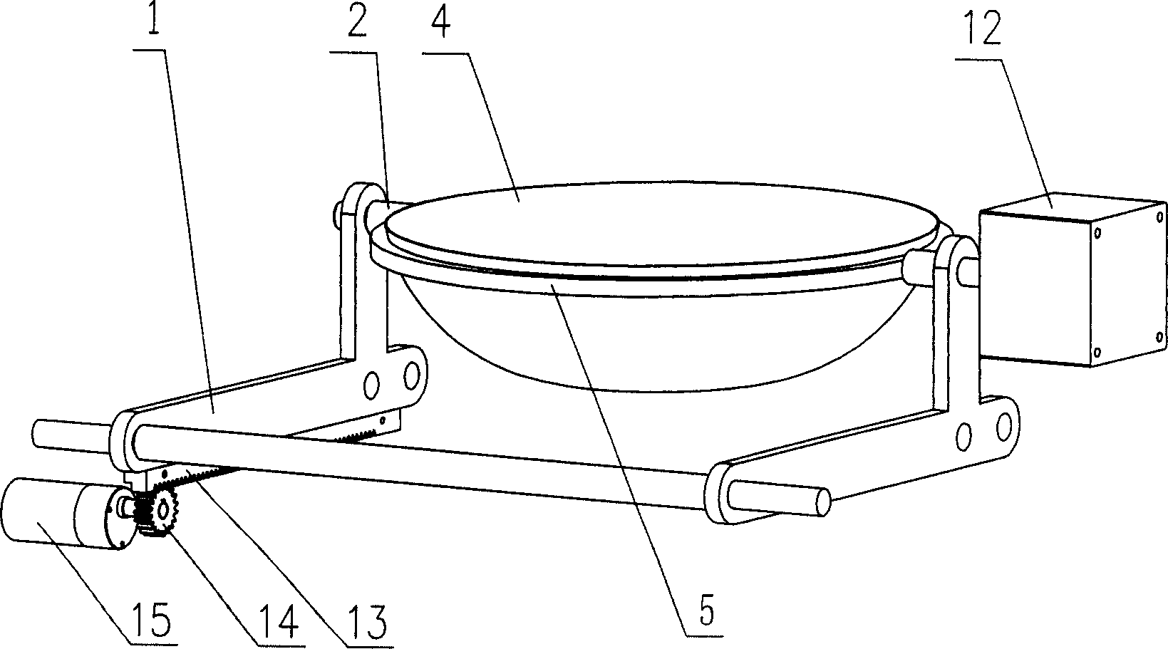 Method and device for turning-over fried dish in pan