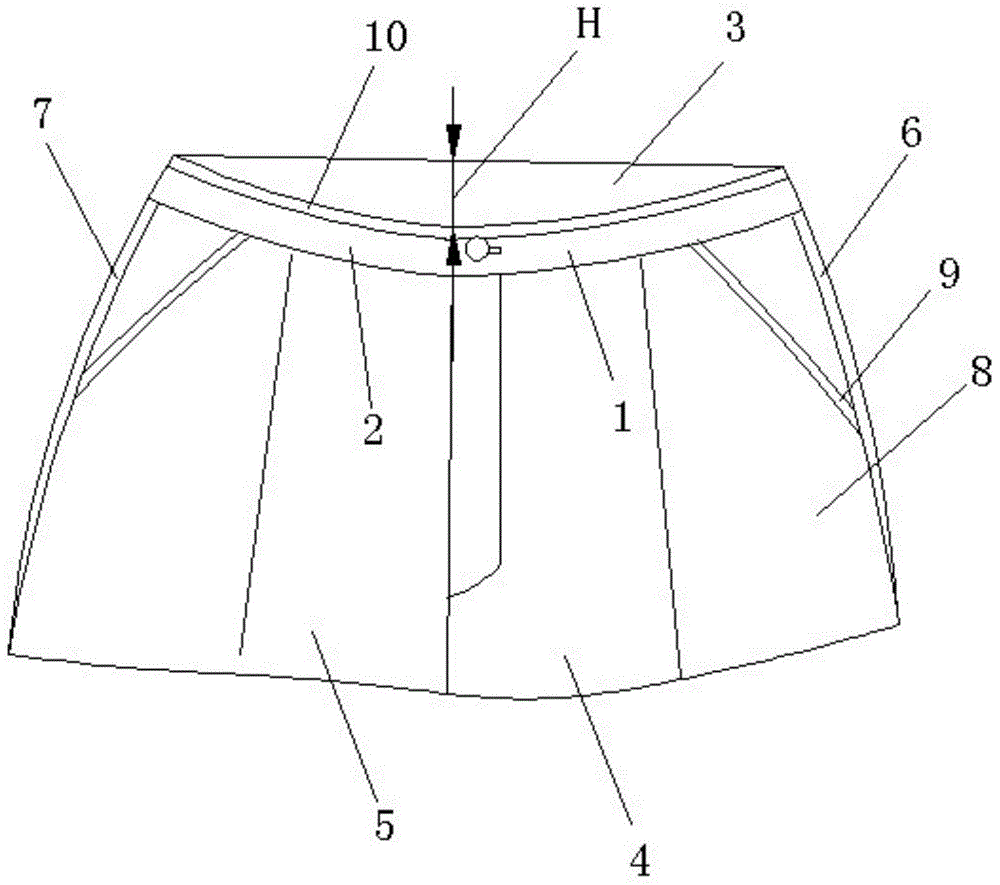 Arc-waist crease-resist trousers