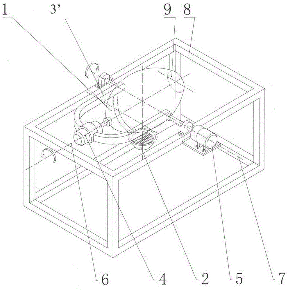 A rotary heating device and automatic cooking method thereof