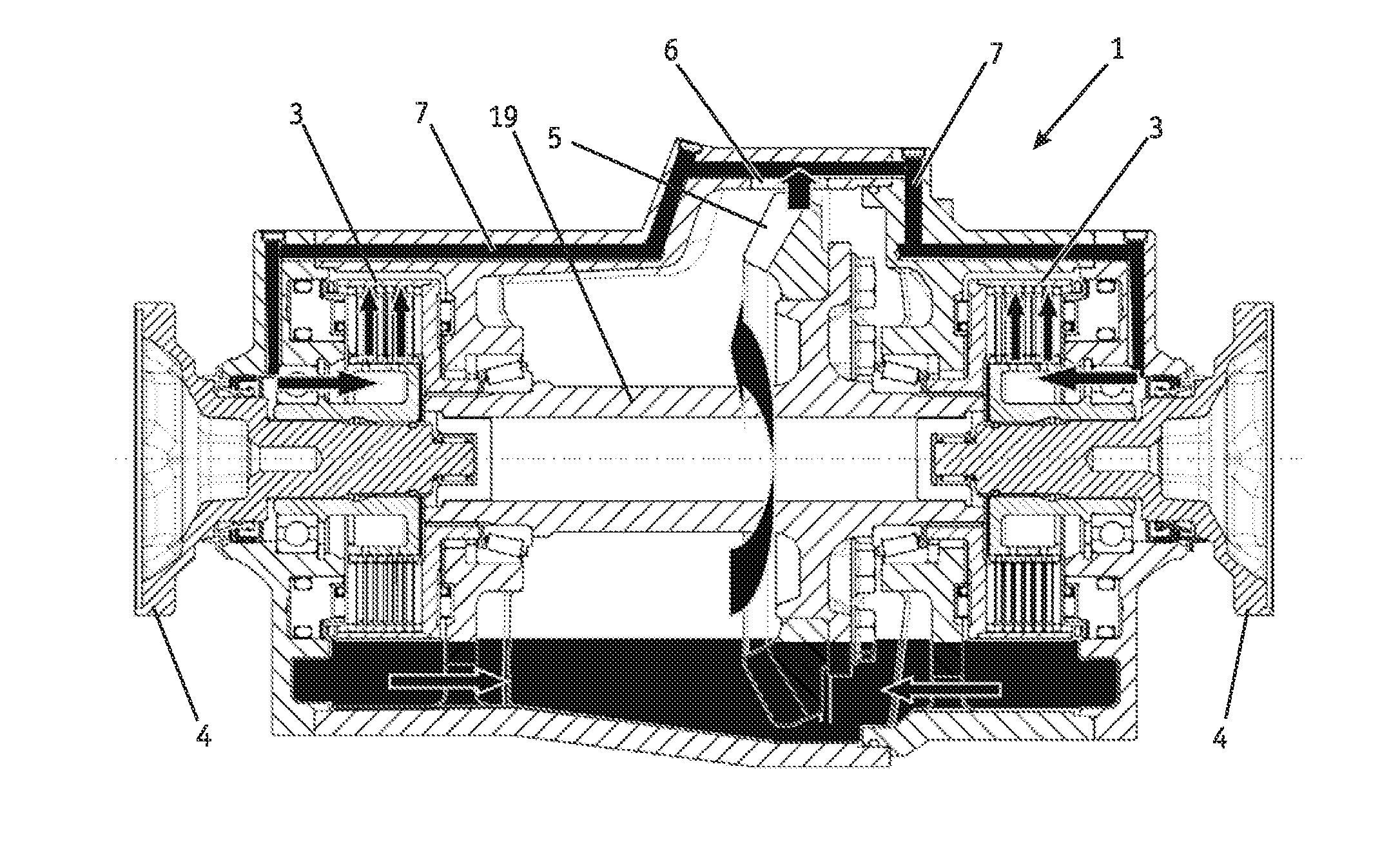 Equalizing unit of a drive train of a motor vehicle and its construction for loss-minimizing oiling on demand