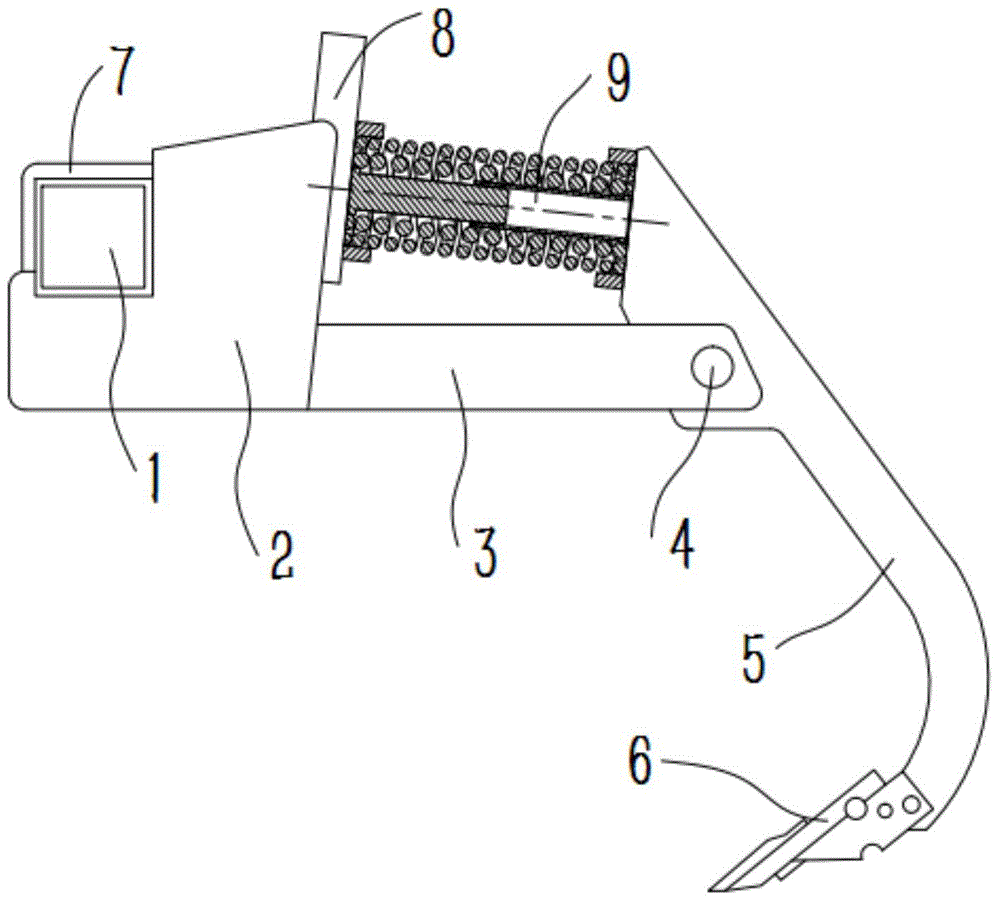 Elastic anti-drag deep soil loosing shovel