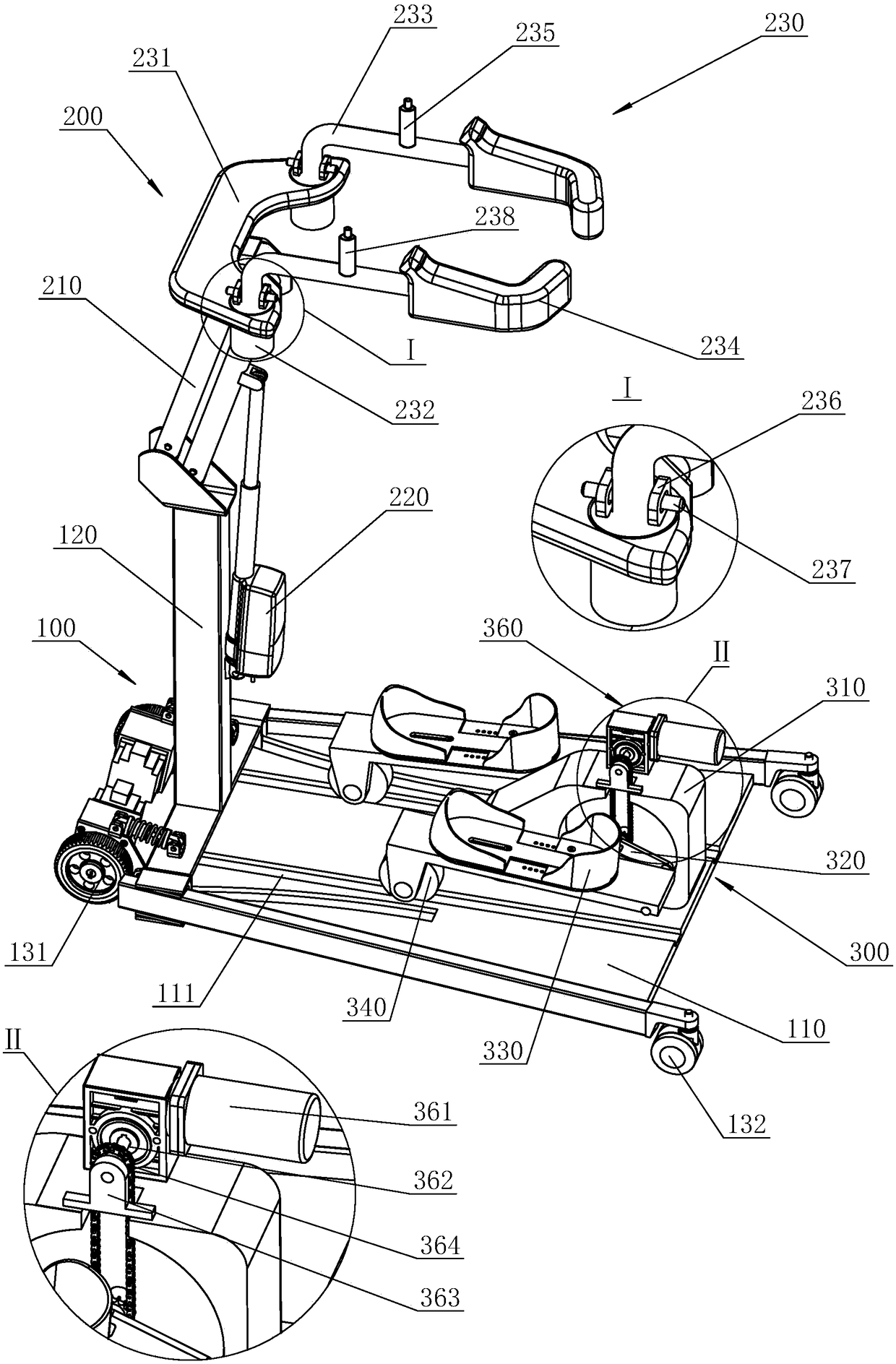 Gait rehabilitation trainer