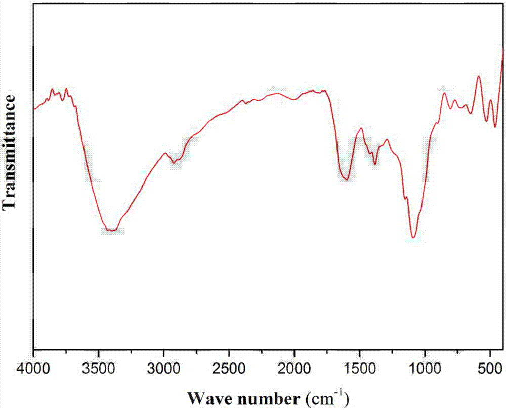 Chitosan/anhydride modified biological carbon composite and preparation method and application thereof