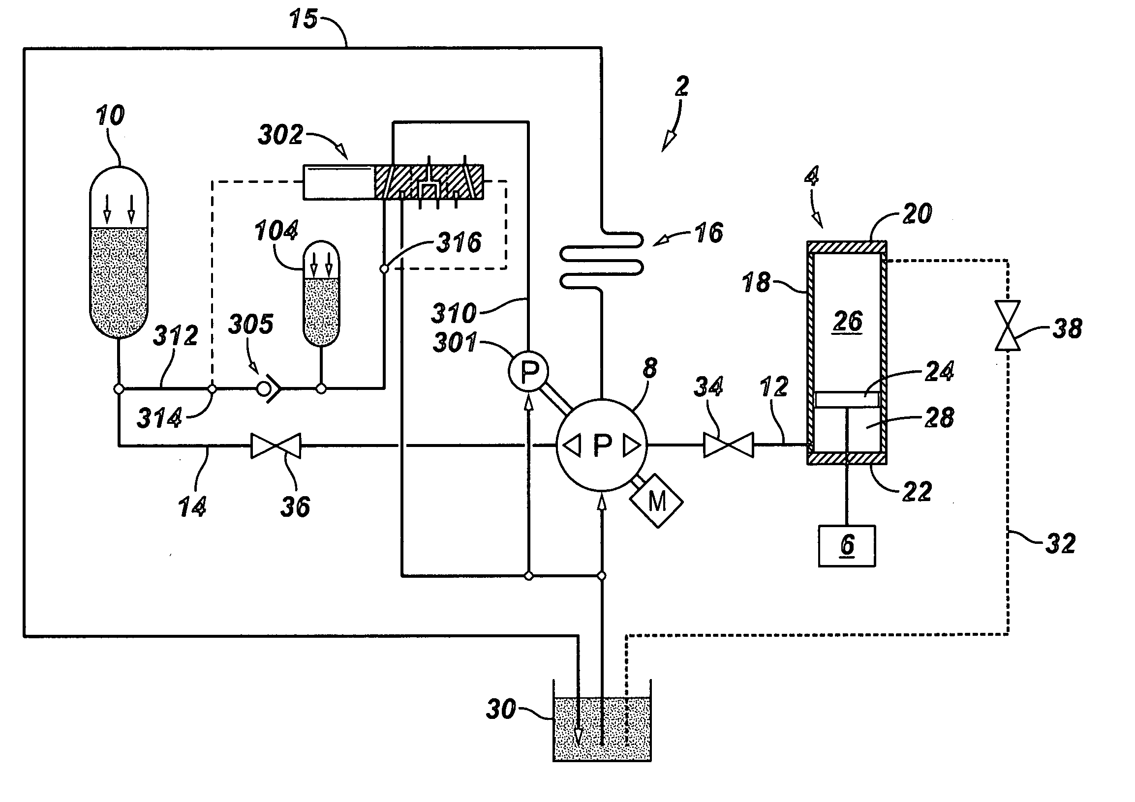 Back pressured hydraulic pump for sucker rod