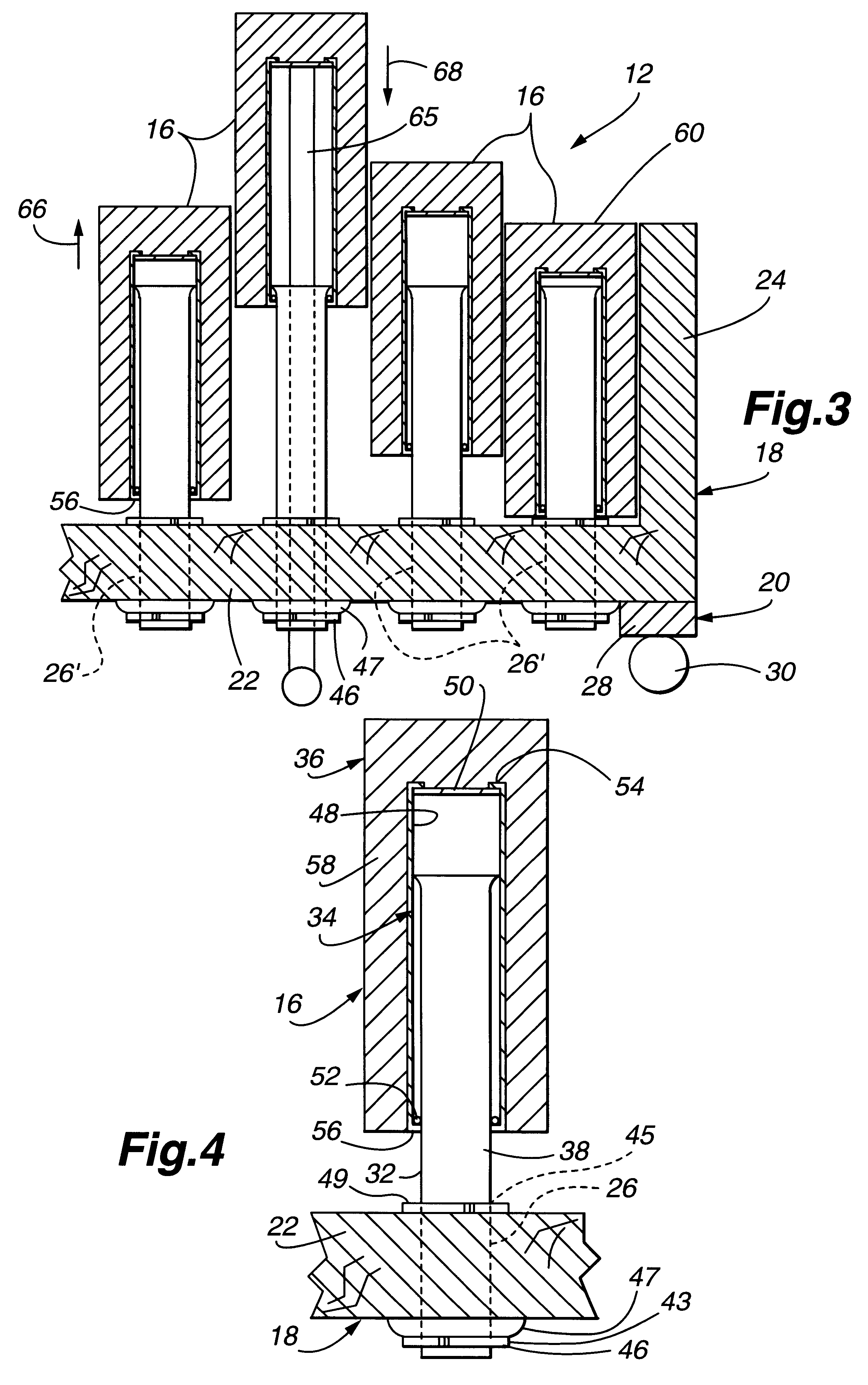 Vertically adjustable squares on a game board assembly