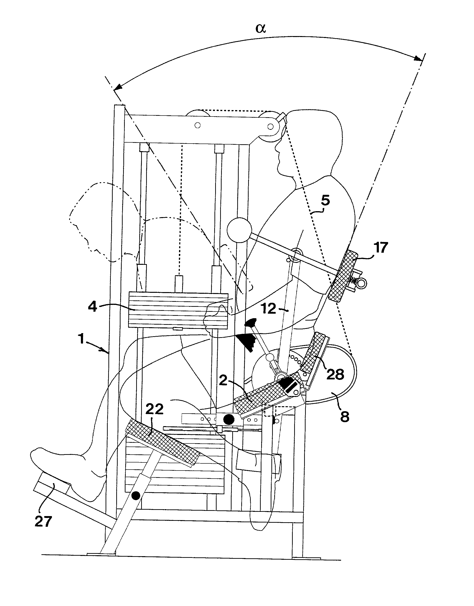 Machine for muscular training