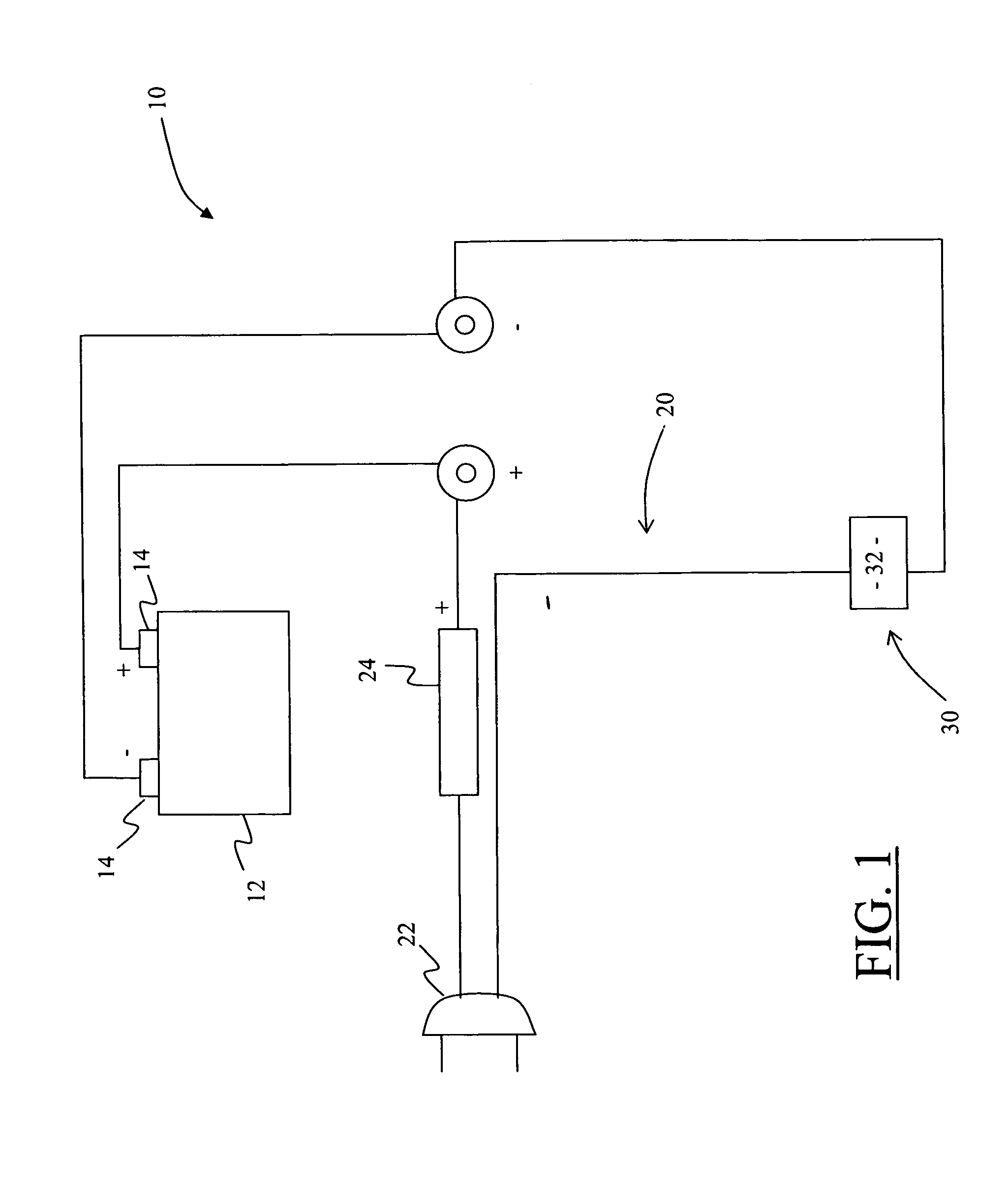 Load controlled battery charging device